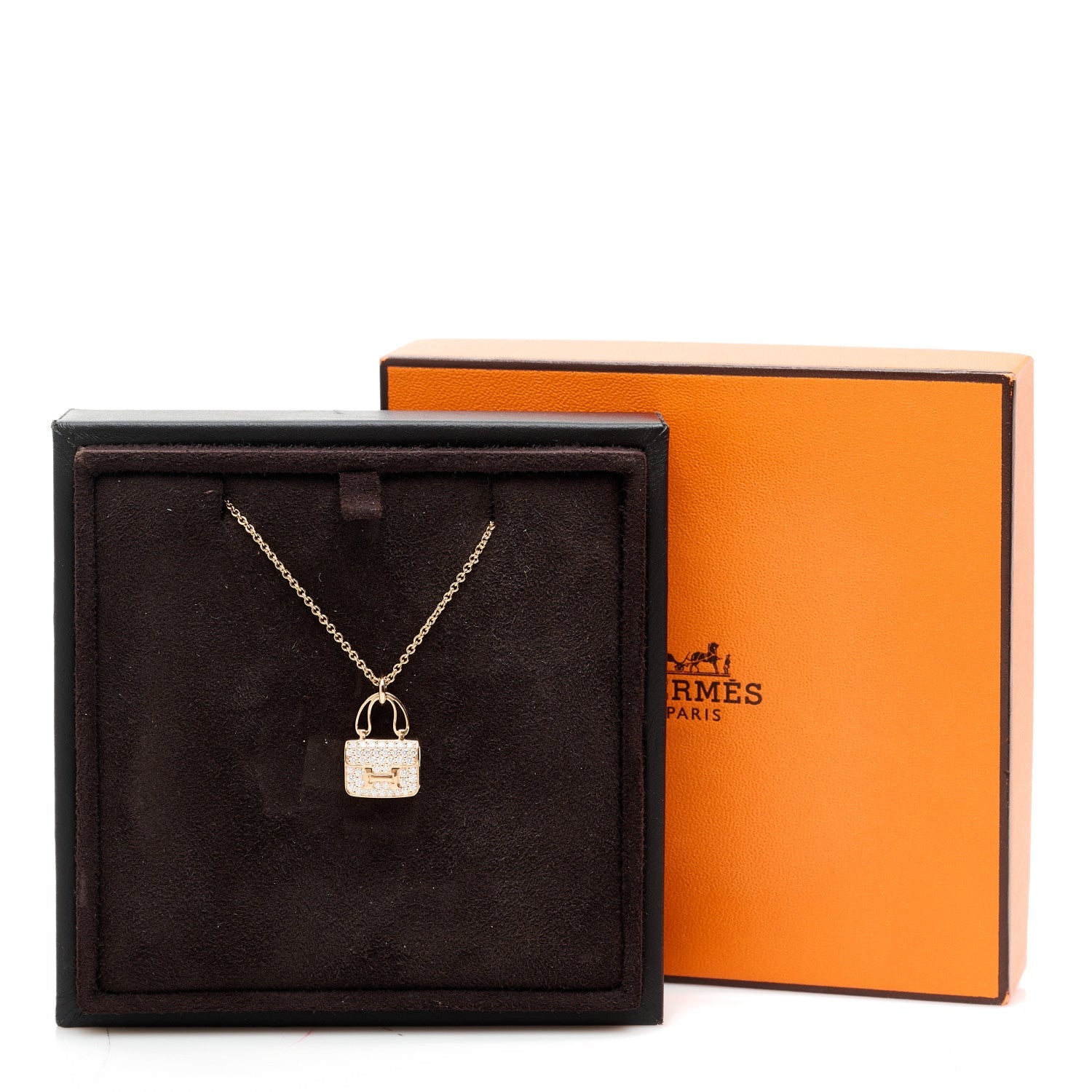 エルメス コンスタンスアミュレット ペンダントネックレス 18Kローズゴールド HERMES 18K ROSE GOLD DIAMOND CONSTANCE AMULETTES PENDANT NECKLACE