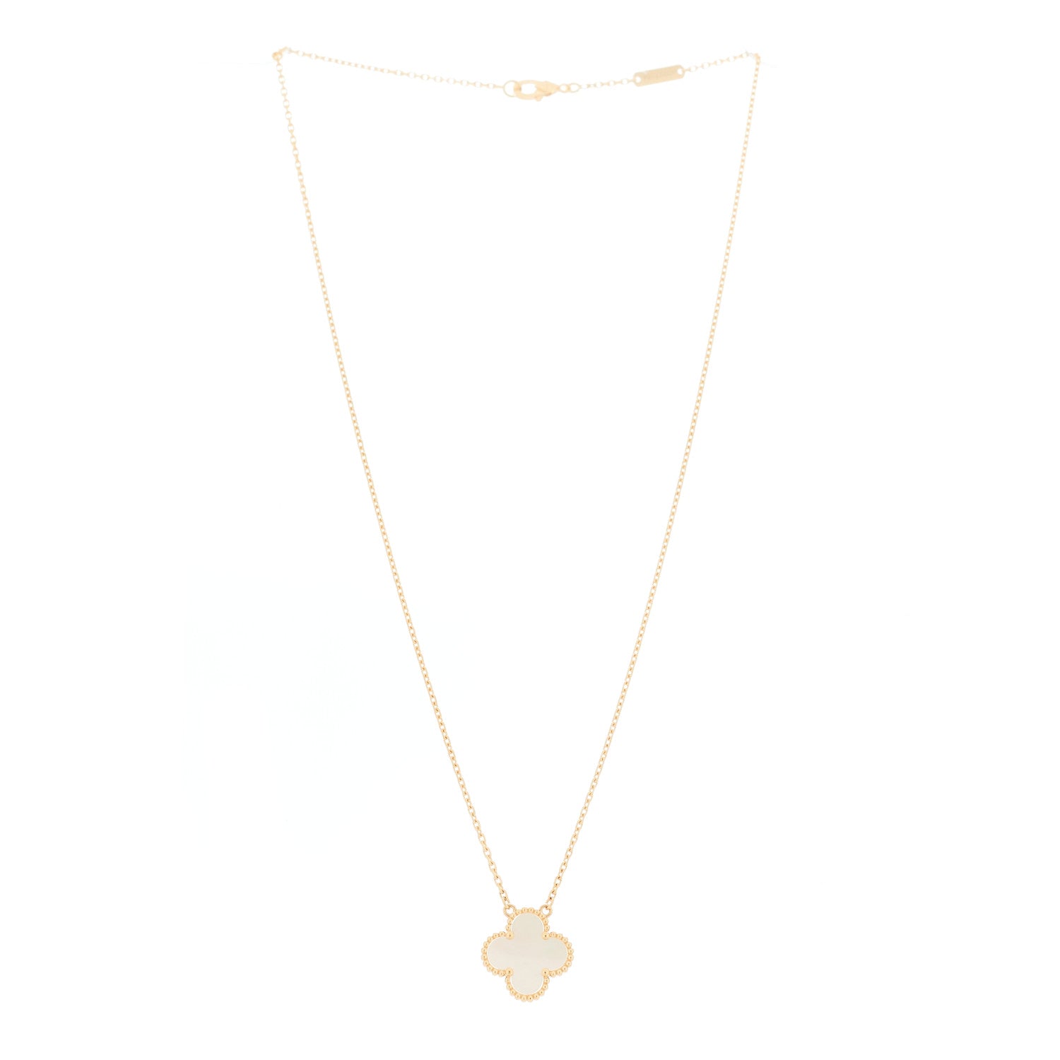 ヴァンクリーフ＆アーペル ヴィンテージアルハンブラ ペンダントネックレス マザーオブパール 18K イエローゴールド VAN CLEEF & ARPELS VINTAGE ALHAMBRA PENDANT NECKLACE MOTHER OF PEARL 18K YELLOW GOLD