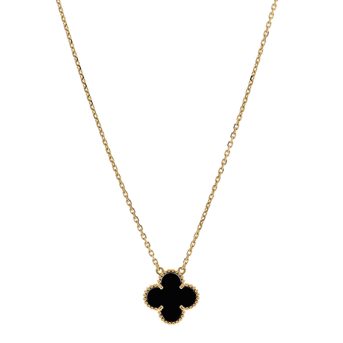 ヴァンクリーフ＆アーペル ヴィンテージアルハンブラ ペンダントネックレス ブラックオニキス 18K イエローゴールド VAN CLEEF & ARPELS VINTAGE ALHAMBRA PENDANT NECKLACE BLACK ONYX 18K YELLOW GOLD