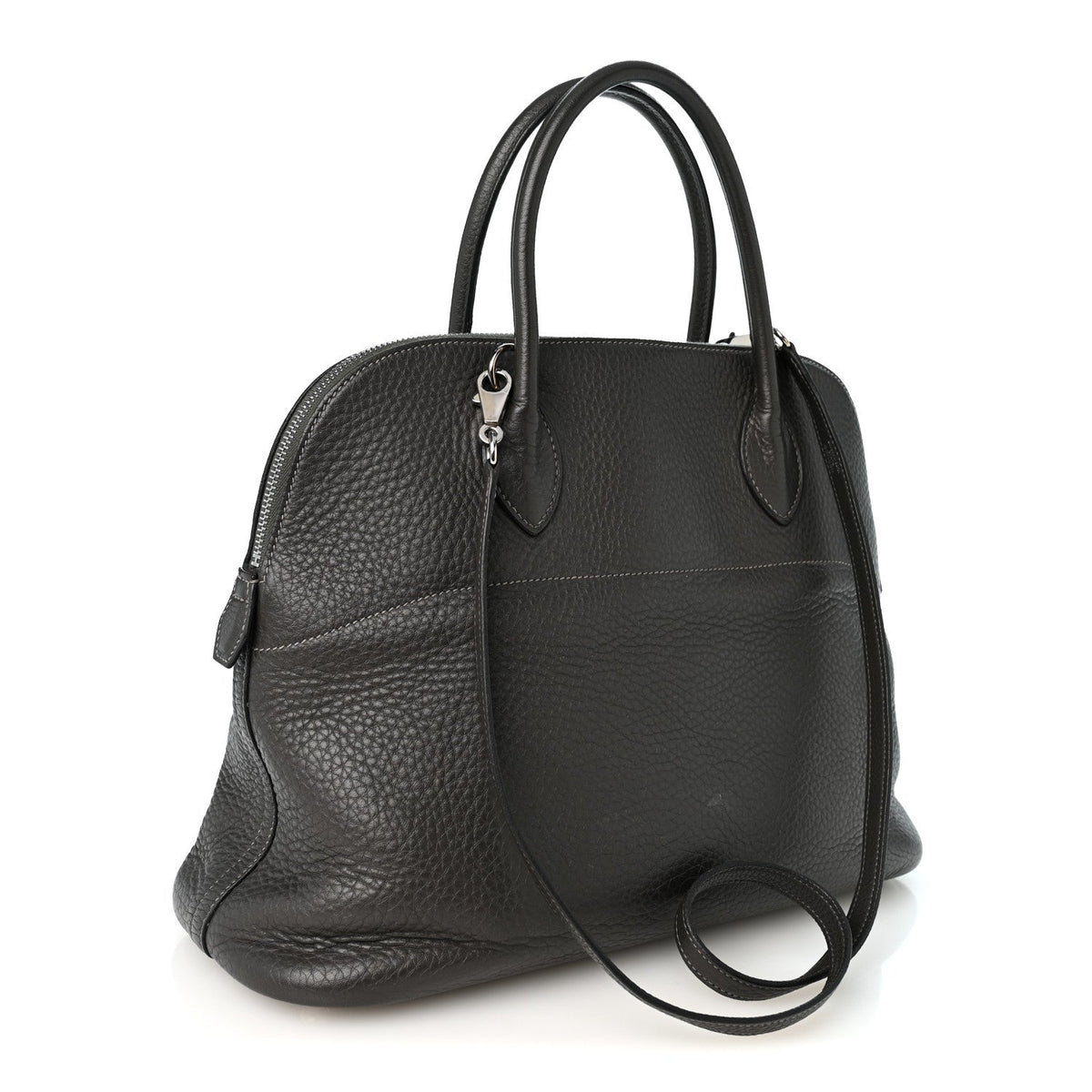 Hermès Bolide 35 Graphite Taurillon Clemence Silver Hardware