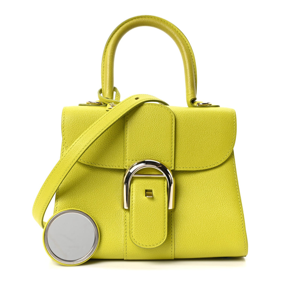 デルヴォー ブリヨン ミニ ショルダーバッグ Lime グレインドロデオカーフスキン シルバー金具 DELVAUX BRILLANT MINI SHOULDER BAG LIME GRAINED RODEO CALFSKIN SILVER HARDWARE