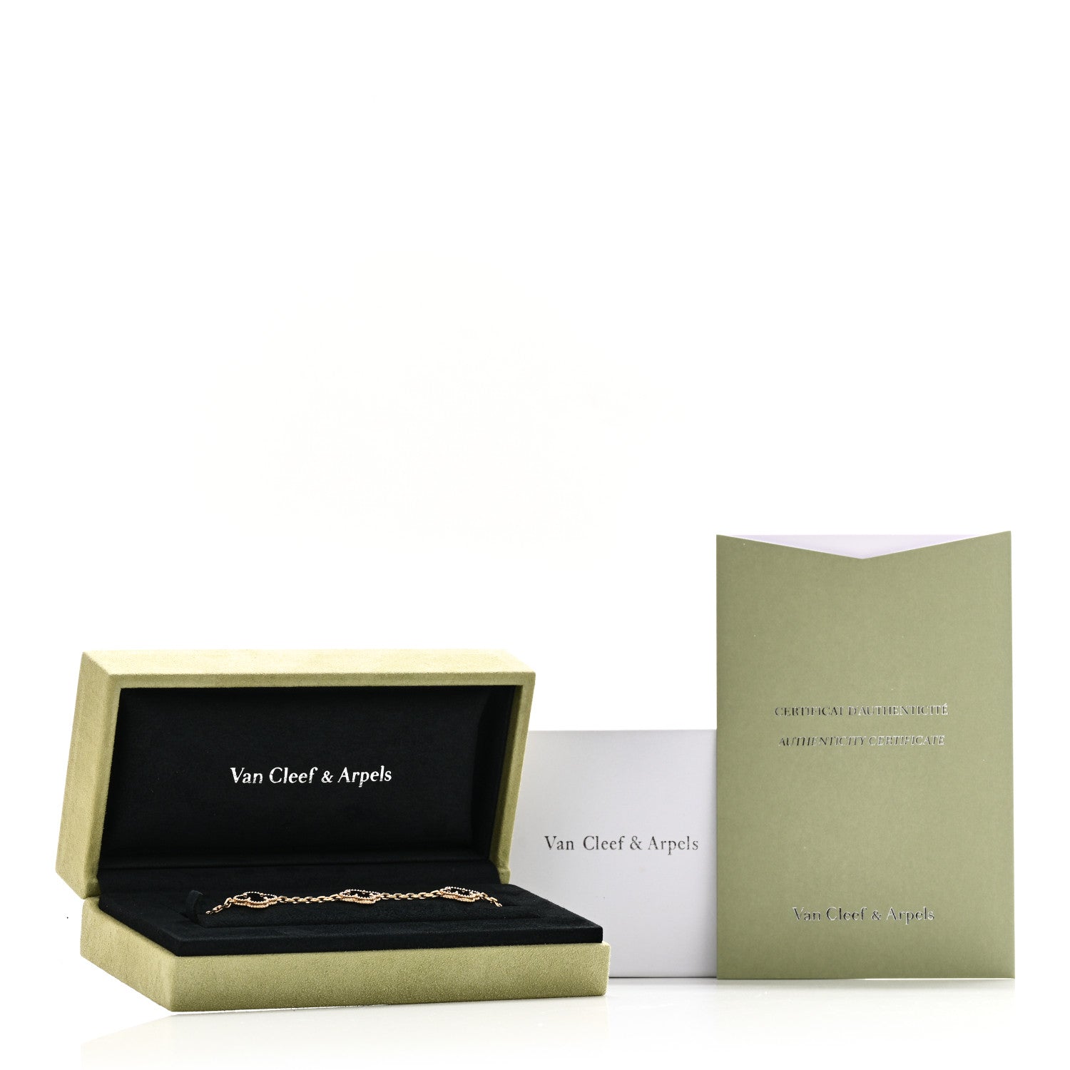 ヴァンクリーフ＆アーペル ヴィンテージアルハンブラ 5モチーフ ブレスレット ブラックオニキス 18K イエローゴールド VAN CLEEF & ARPELS VINTAGE ALHAMBRA 5 MOTIFS BRACELET BLACK ONYX 18K YELLOW GOLD