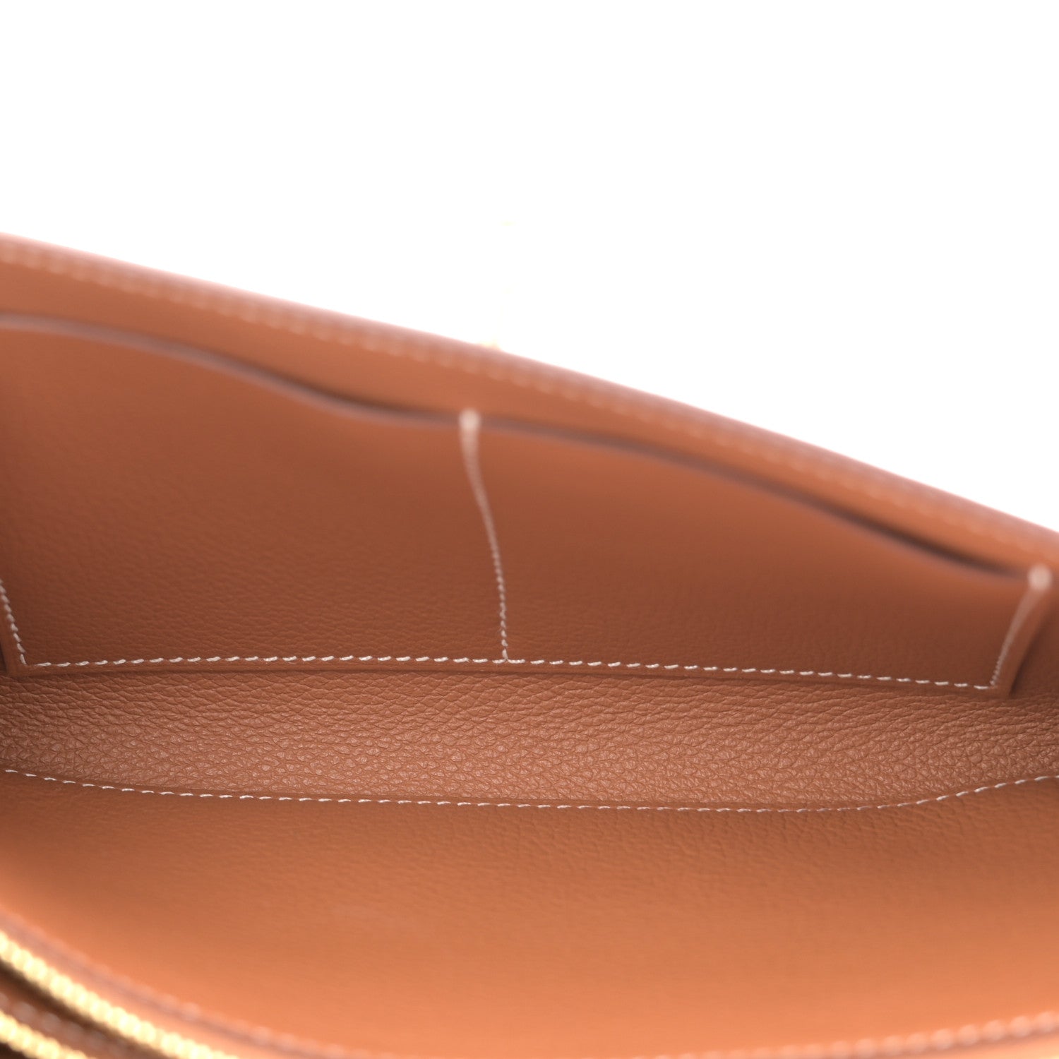 HERMES KELLY TO GO WALLET GOLD EVERCOLOR SILVER HARDWARE