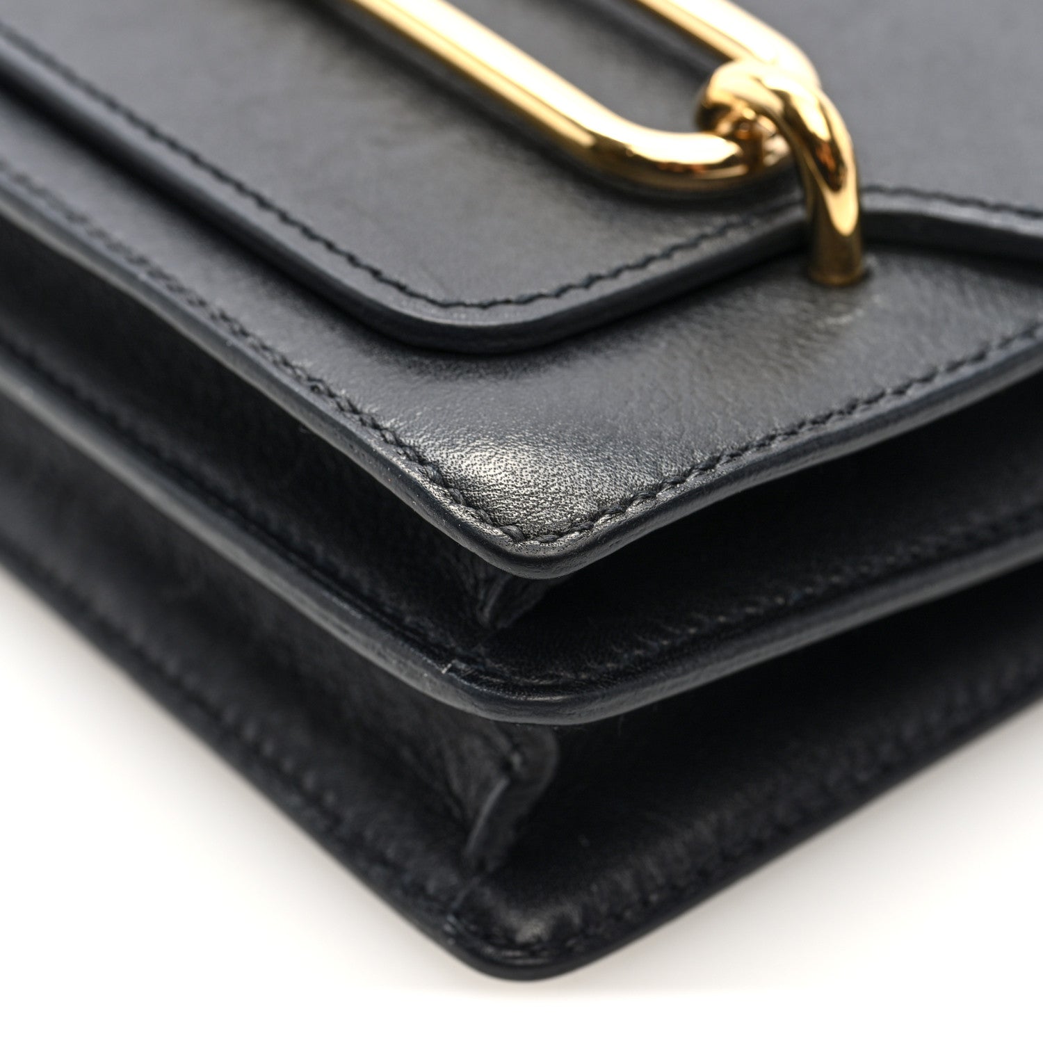 エルメス ミニルリ Black エバーカラー ゴールド金具 HERMES MINI ROULIS BLACK EVERCOLOR GOLD HARDWARE