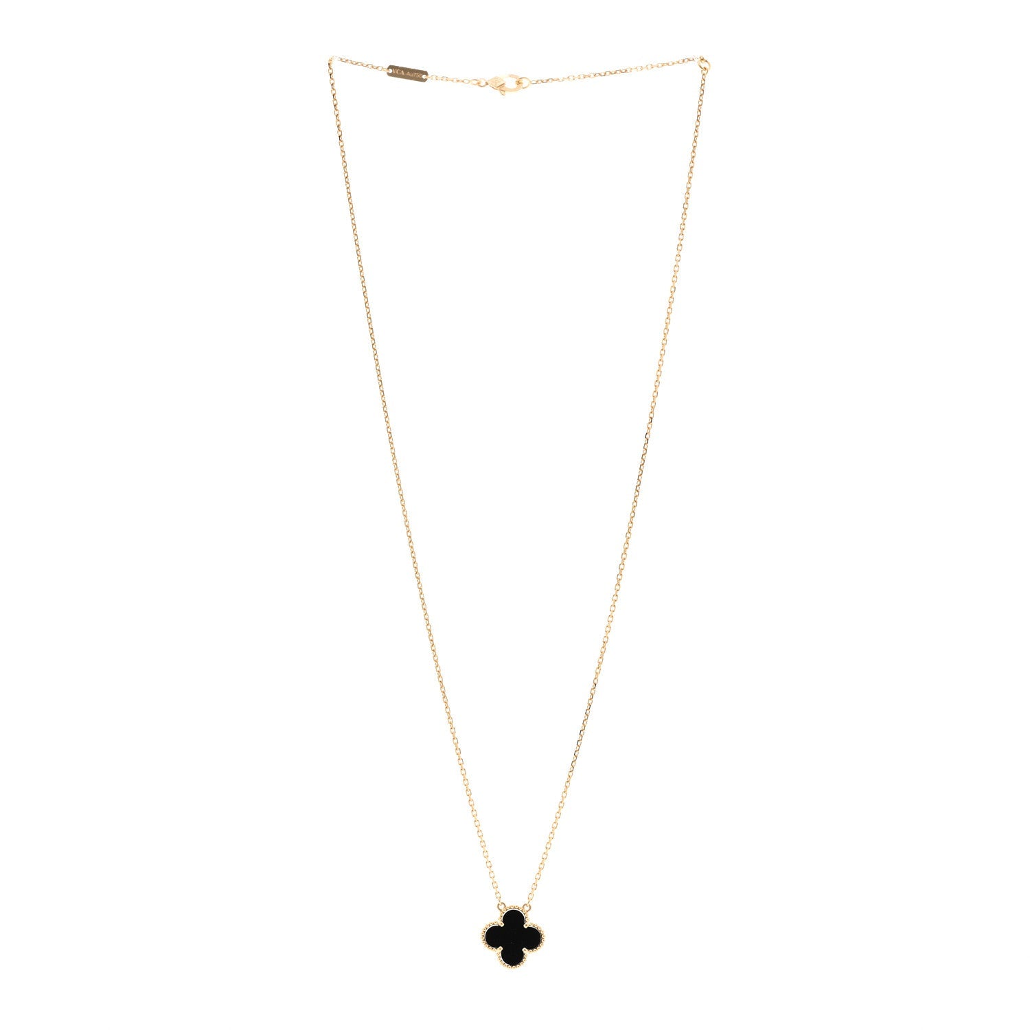ヴァンクリーフ＆アーペル ヴィンテージアルハンブラ ペンダントネックレス ブラックオニキス 18K イエローゴールド VAN CLEEF & ARPELS VINTAGE ALHAMBRA PENDANT NECKLACE BLACK ONYX 18K YELLOW GOLD