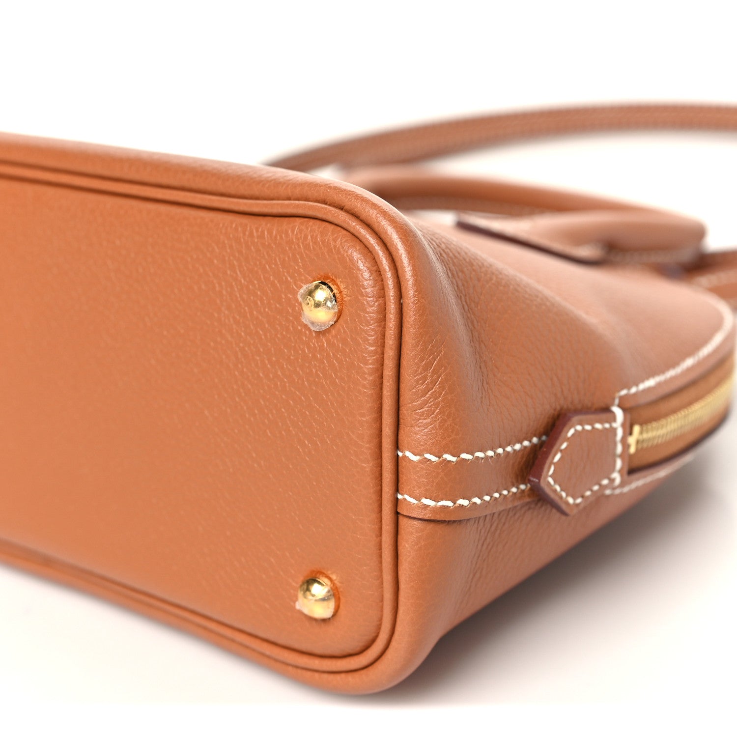 エルメス ミニボリード 1923 Gold エバーカラー シルバー金具 HERMES MINI BOLIDE 1923 GOLD EVERCOLOR SILVER HARDWARE