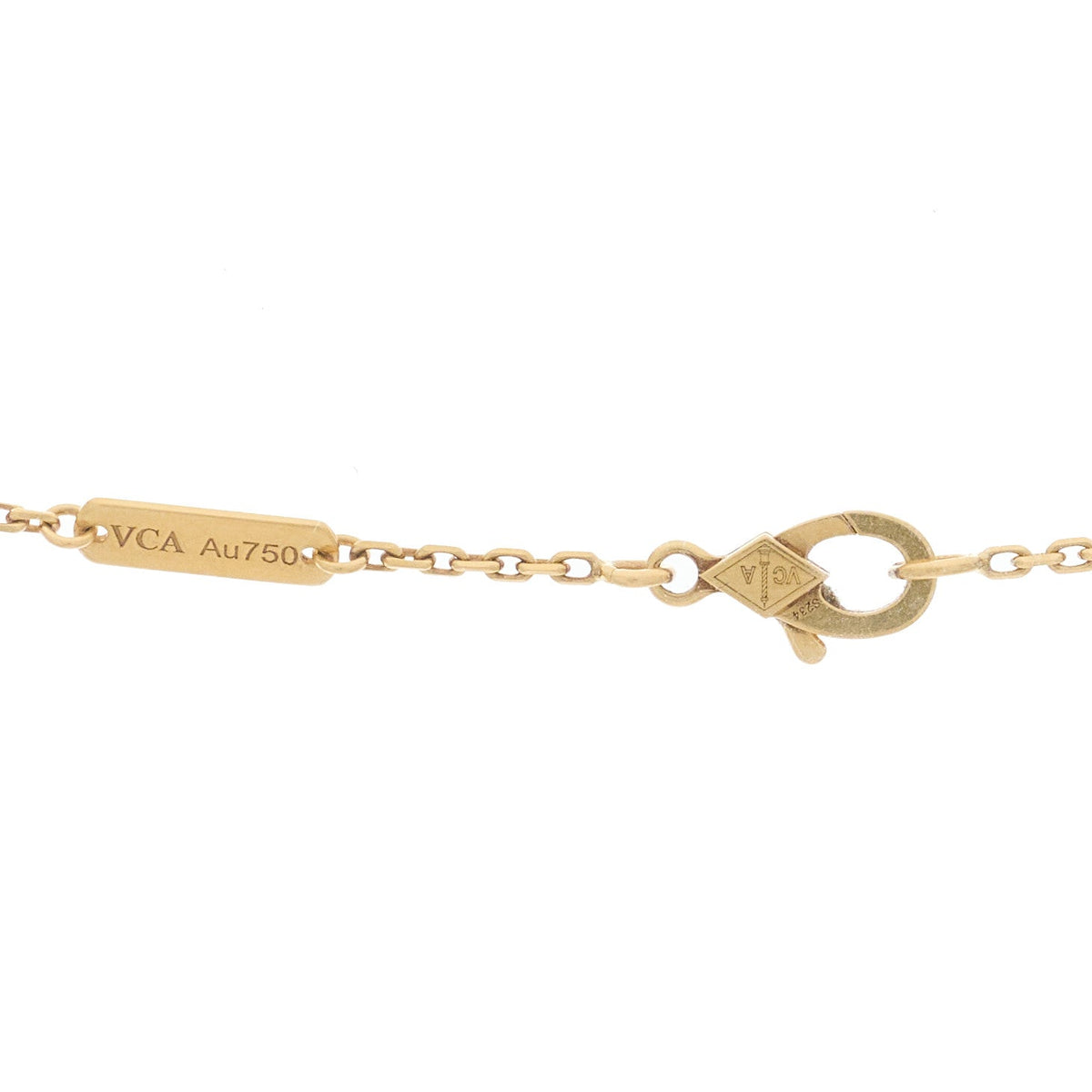 ヴァンクリーフ＆アーペル ラッキーアルハンブラ ペンダントネックレス マザーオブパール 18K イエローゴールド VAN CLEEF & ARPELS LUCKY ALHAMBRA PENDANT NECKLACE MOTHER OF PEARL 18K YELLOW GOLD