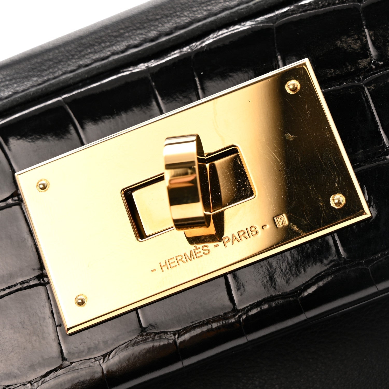 エルメス 24/24 ミニヴァンキャトル 21 Black シャイニーアリゲーター ゴールド金具 HERMES 24/24 21 BLACK SHINY ALLIGATOR GOLD HARDWARE