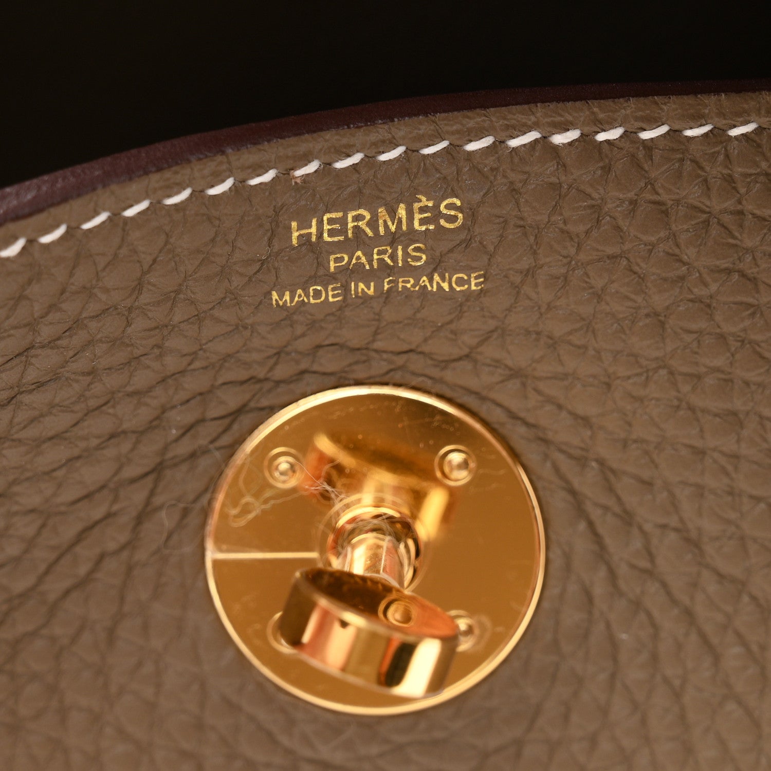 エルメス リンディ 26 Etoupe トリヨンクレマンス ゴールド金具 HERMES LINDY 26 ETOUPE TAURILLON CLEMENCE GOLD HARDWARE