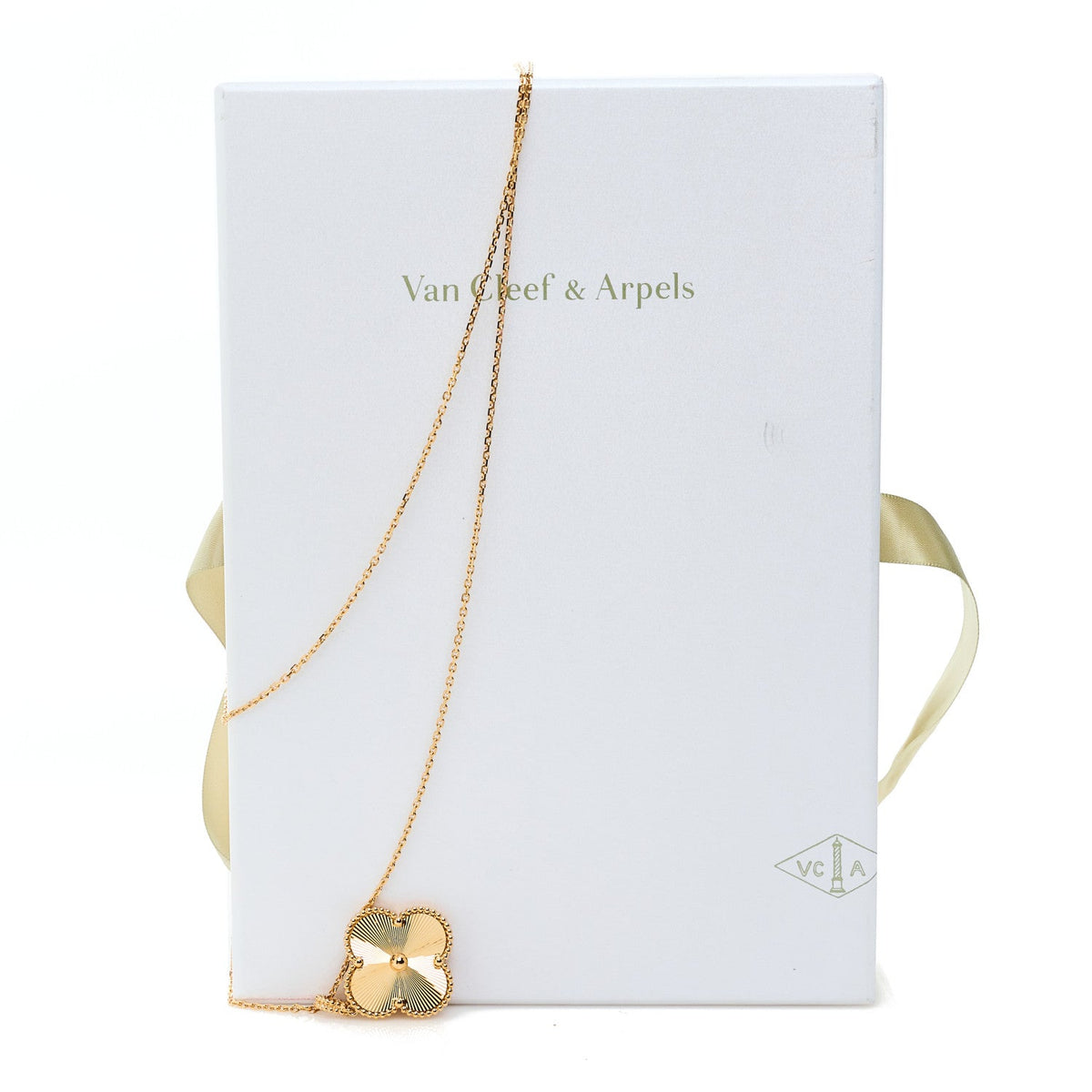 ヴァンクリーフ＆アーペル マジックアルハンブラ ロングネックレス ギョーシェ 18K イエローゴールド VAN CLEEF & ARPELS MAGIC ALHAMBRA LONG NECKLACE GUILLOCHÉ 18K YELLOW GOLD