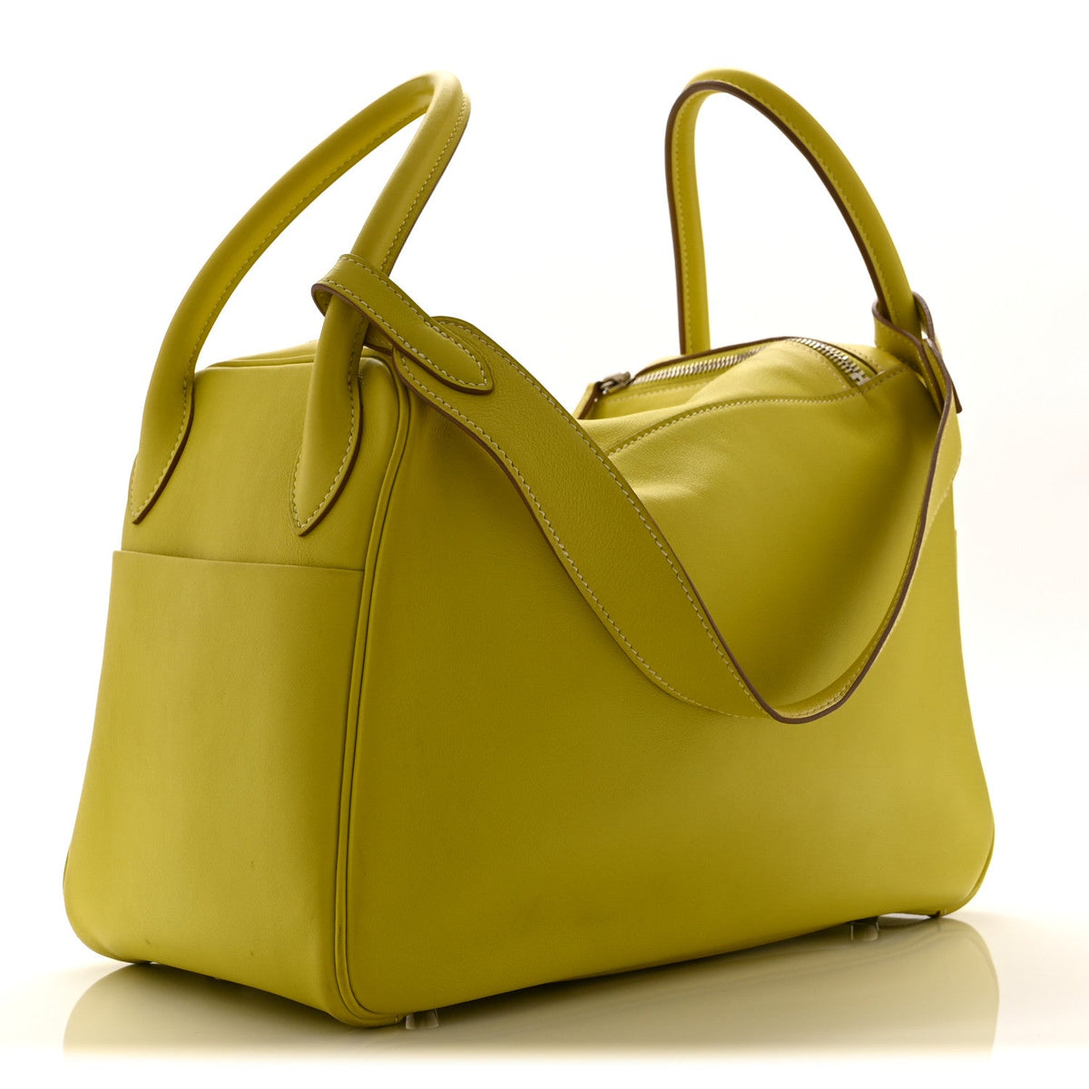 エルメス リンディ 30 Lime エバーカラー シルバー金具 HERMES LINDY 30 LIME EVERCOLOR SILVER HARDWARE