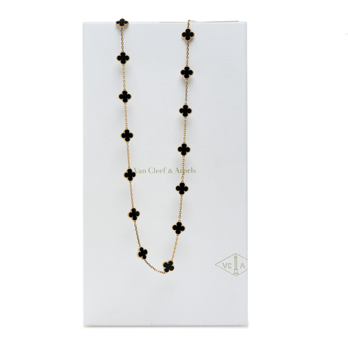 ヴァンクリーフ＆アーペル ヴィンテージアルハンブラ 20モチーフ ネックレス ブラックオニキス 18K イエローゴールド VAN CLEEF & ARPELS VINTAGE ALHAMBRA 20 MOTIFS NECKLACE BLACK ONYX 18K YELLOW GOLD