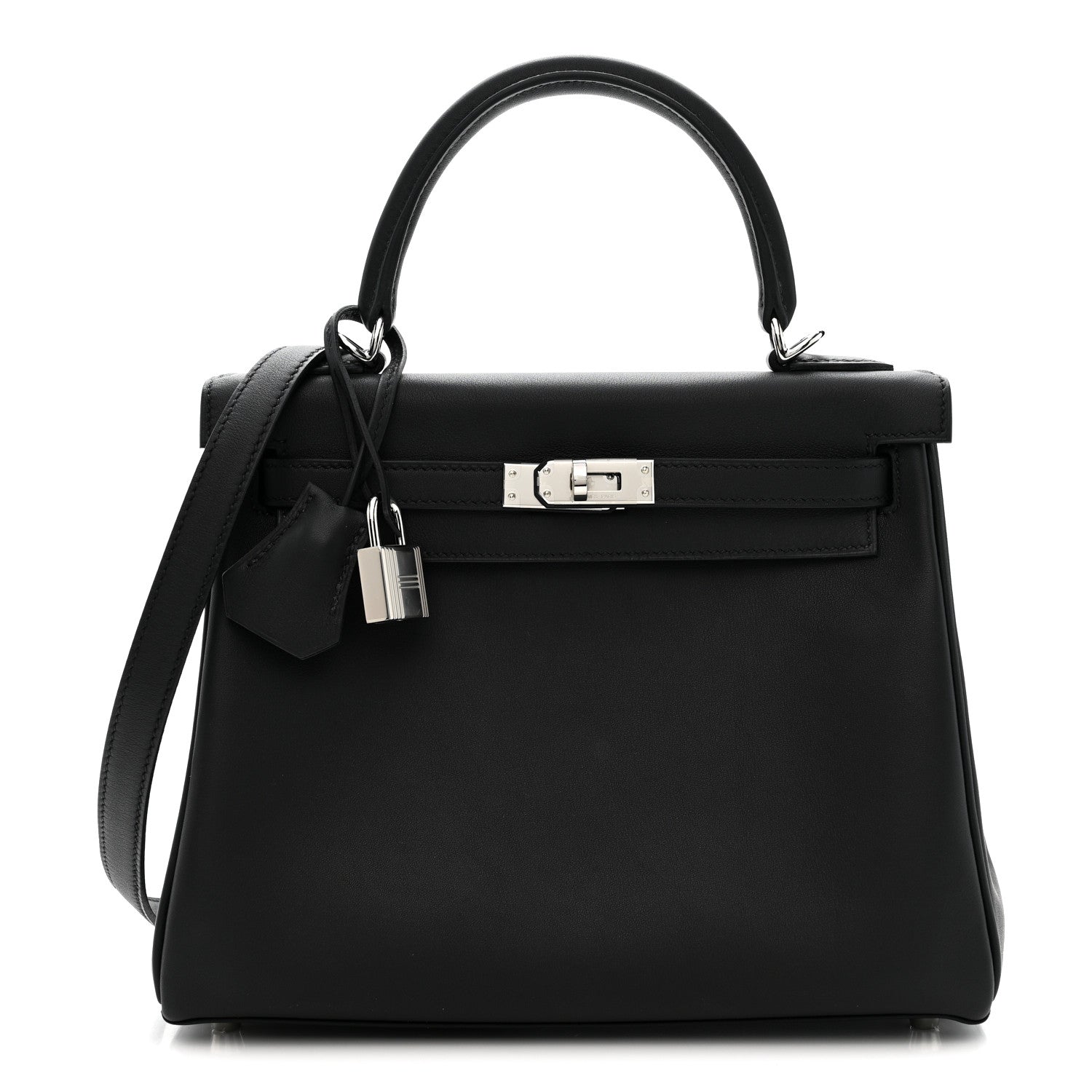 HERMESケリー25 エルメス ケリー 25 内縫い Black スイフト シルバー金具 HERMES KELLY