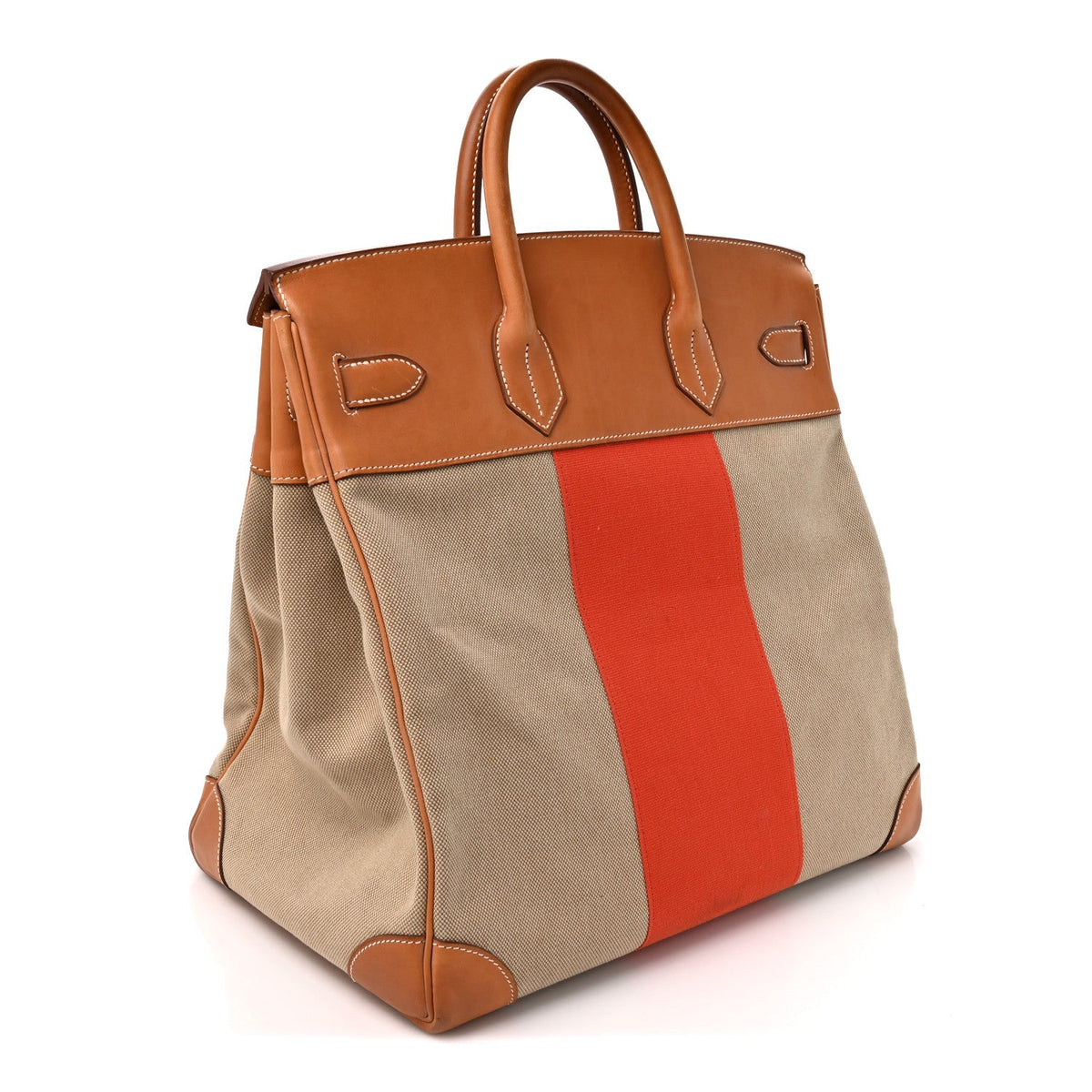 エルメス バーキン 40 オータクロア HAC Fauve Paprika バレニア / トワル ゴールド金具 HERMES BIRKIN 40 HAC FAUVE PAPRIKA BARENIA / TOILE GOLD HARDWARE