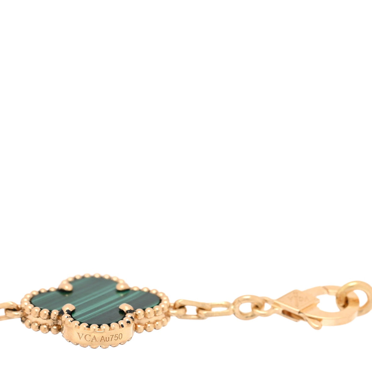 ヴァンクリーフ＆アーペル ヴィンテージアルハンブラ 5モチーフ ブレスレット マラカイト 18K イエローゴールド VAN CLEEF & ARPELS VINTAGE ALHAMBRA 5 MOTIFS BRACELET MALACHITE 18K YELLOW GOLD