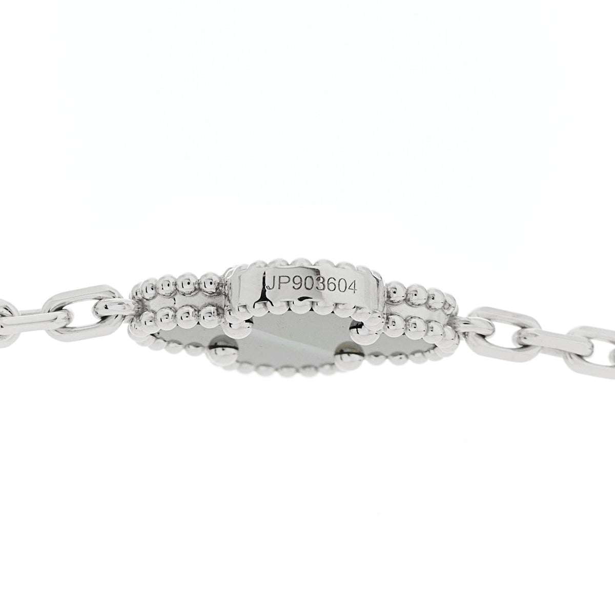 ヴァンクリーフ＆アーペル ヴィンテージアルハンブラ 20モチーフ ネックレス ブラックオニキス 18K ホワイトゴールド VAN CLEEF & ARPELS VINTAGE ALHAMBRA 20 MOTIFS NECKLACE BLACK ONYX 18K WHITE GOLD