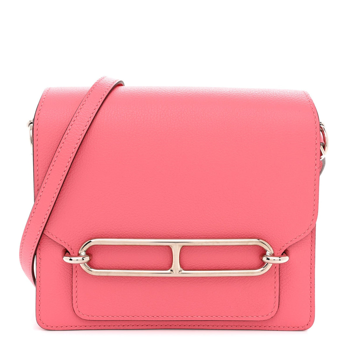 エルメス ミニルリ Rose Azalee エバーカラー シルバー金具 HERMES ROULIS ROSE AZALEE EVERCOLOR SILVER HARDWARE