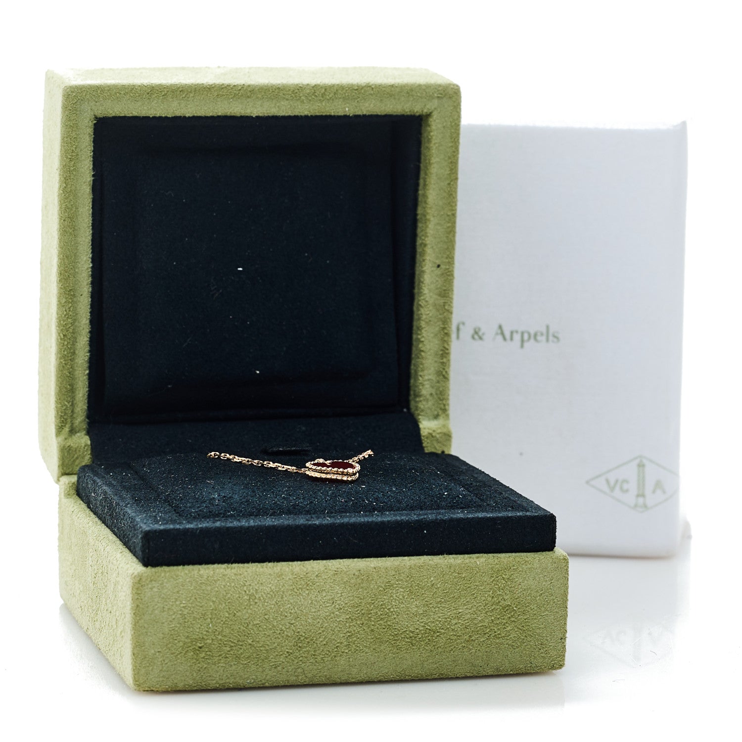 ヴァンクリーフ＆アーペル スウィートアルハンブラ ペンダントネックレス カーネリアン 18K ローズゴールド VAN CLEEF & ARPELS SWEET ALHAMBRA PENDANT NECKLACE CARNELIAN 18K ROSE GOLD