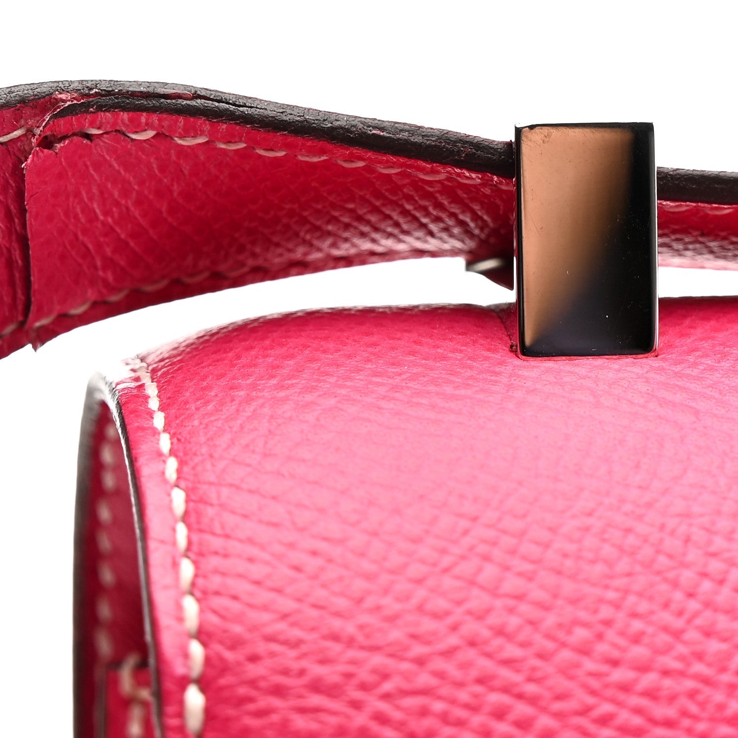 エルメス コンスタンス 24 Rose Tyrien エプソン シルバー金具 HERMES CONSTANCE 24 ROSE TYRIEN EPSOM SILVER HARDWARE