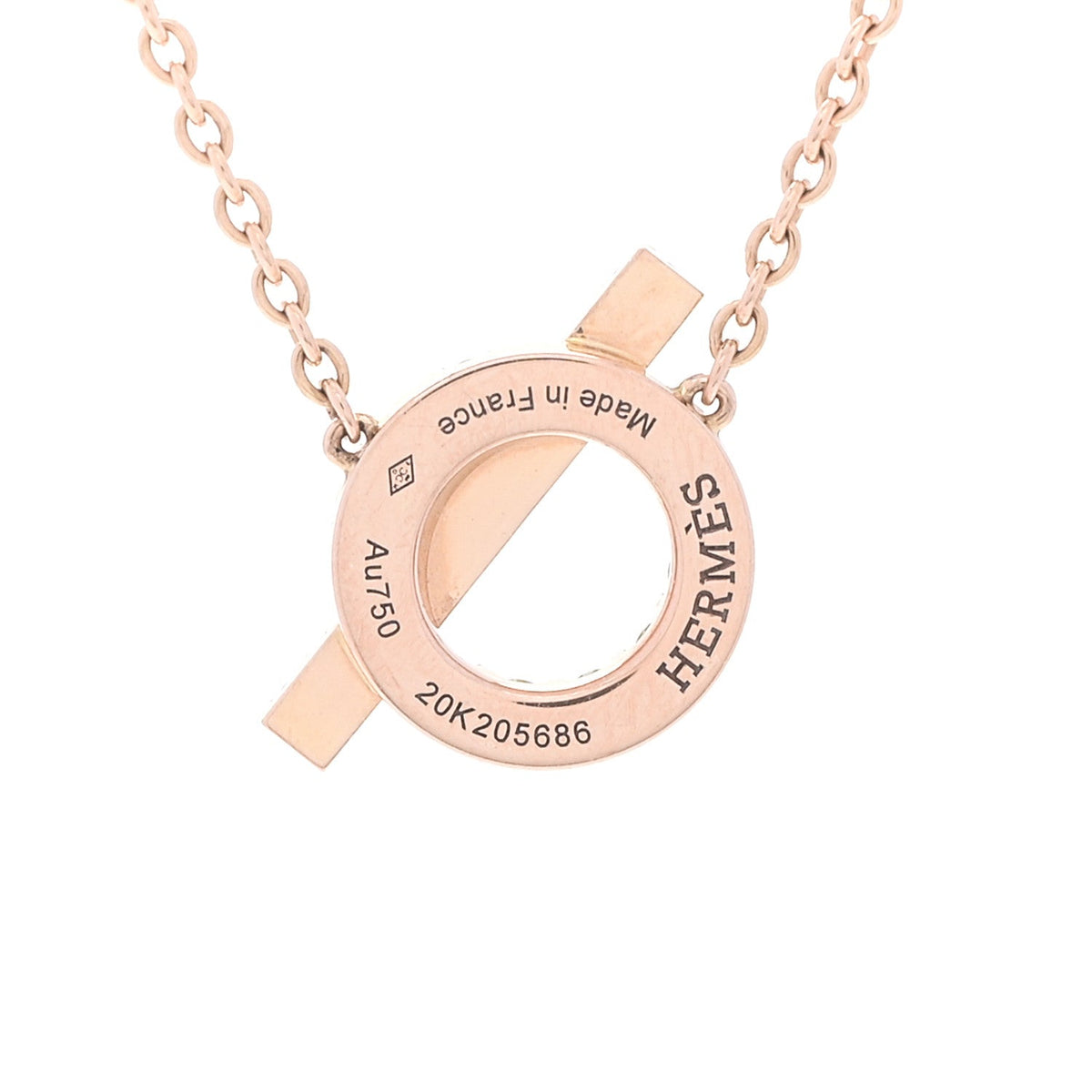 エルメス フィネス ペンダントネックレス 18K ローズゴールド HERMES FINESSE PENDANT NECKLACE 18K ROSE GOLD