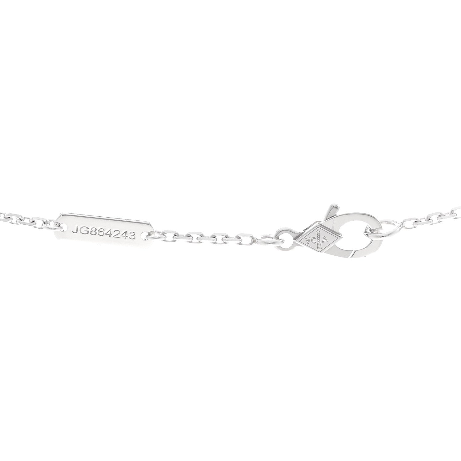 ヴァンクリーフ＆アーペル ヴィンテージアルハンブラ ペンダントネックレス マザーオブパール 18K ホワイトゴールド VAN CLEEF & ARPELS VINTAGE ALHAMBRA PENDANT NECKLACE MOTHER OF PEARL 18K WHITE GOLD