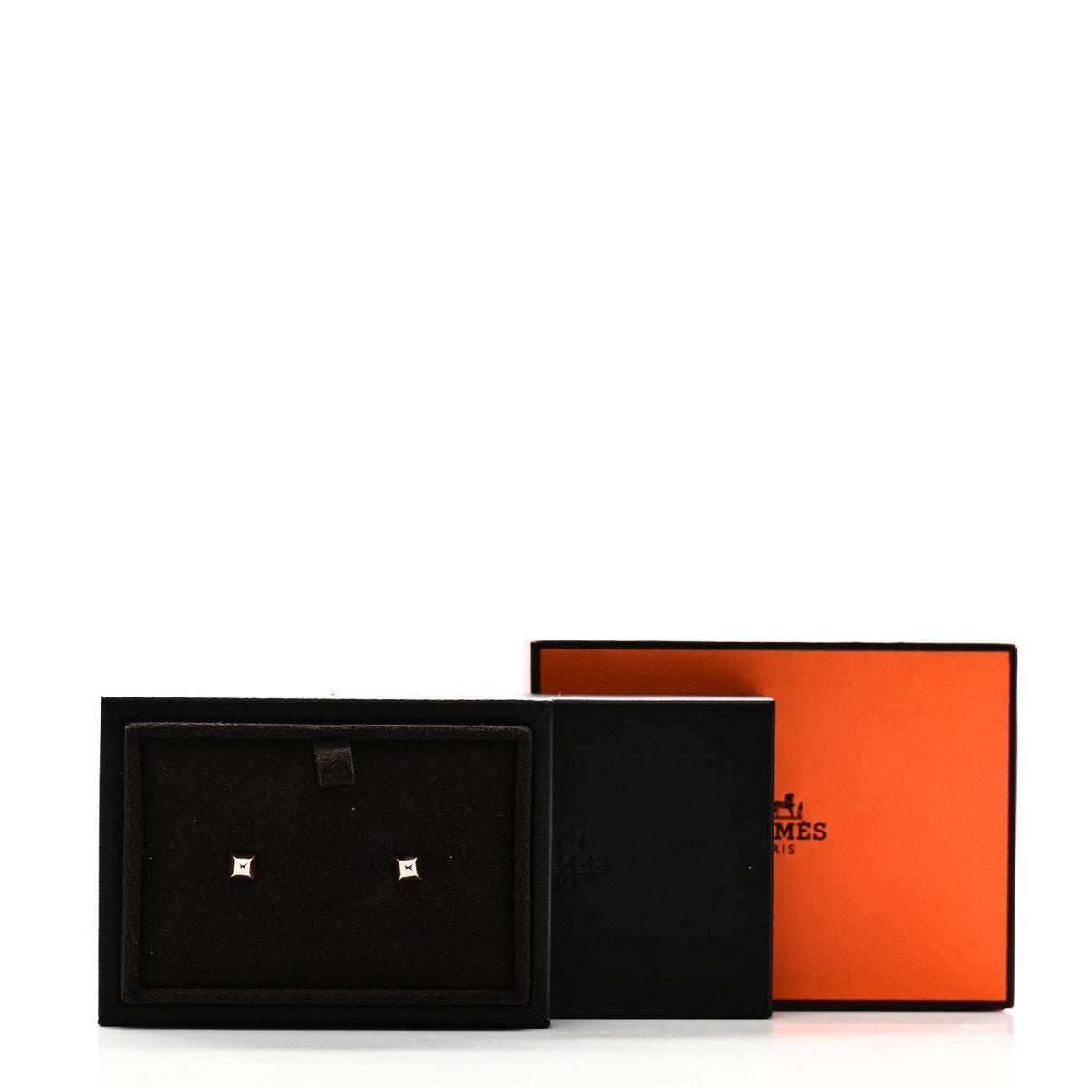 エルメス クルードゥH ピアス 18K ローズゴールド HERMES CLOU D'H EARRINGS 18K ROSE GOLD