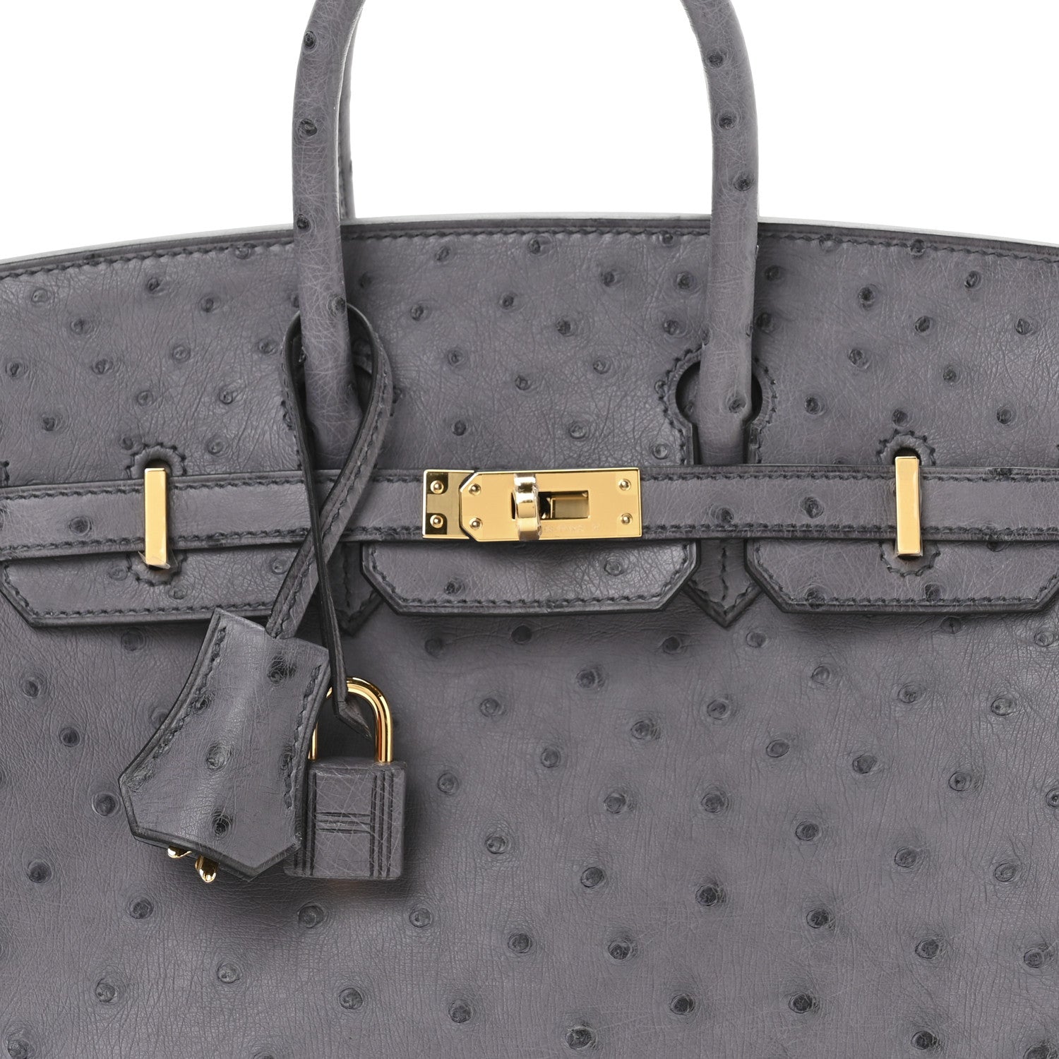 エルメス バーキン 25 Gris Agate オーストリッチ ゴールド金具 HERMES BIRKIN 25 GRIS AGATE OSTRICH GOLD HARDWARE