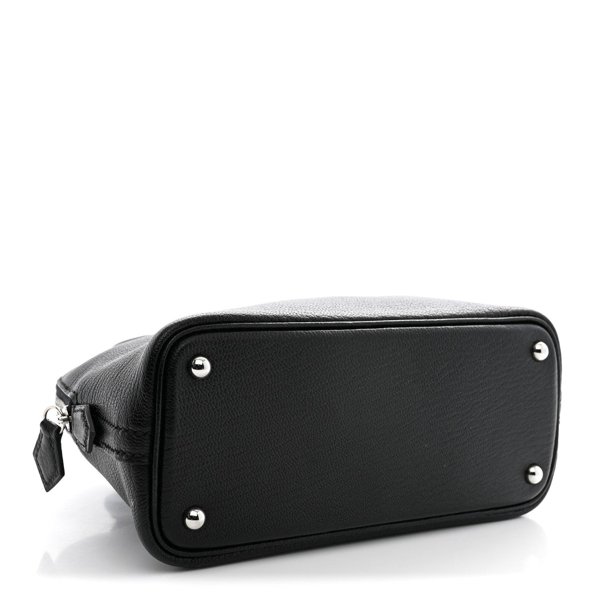 Hermès Mini Bolide 1923 Black Chèvre Mysore Silver Hardware