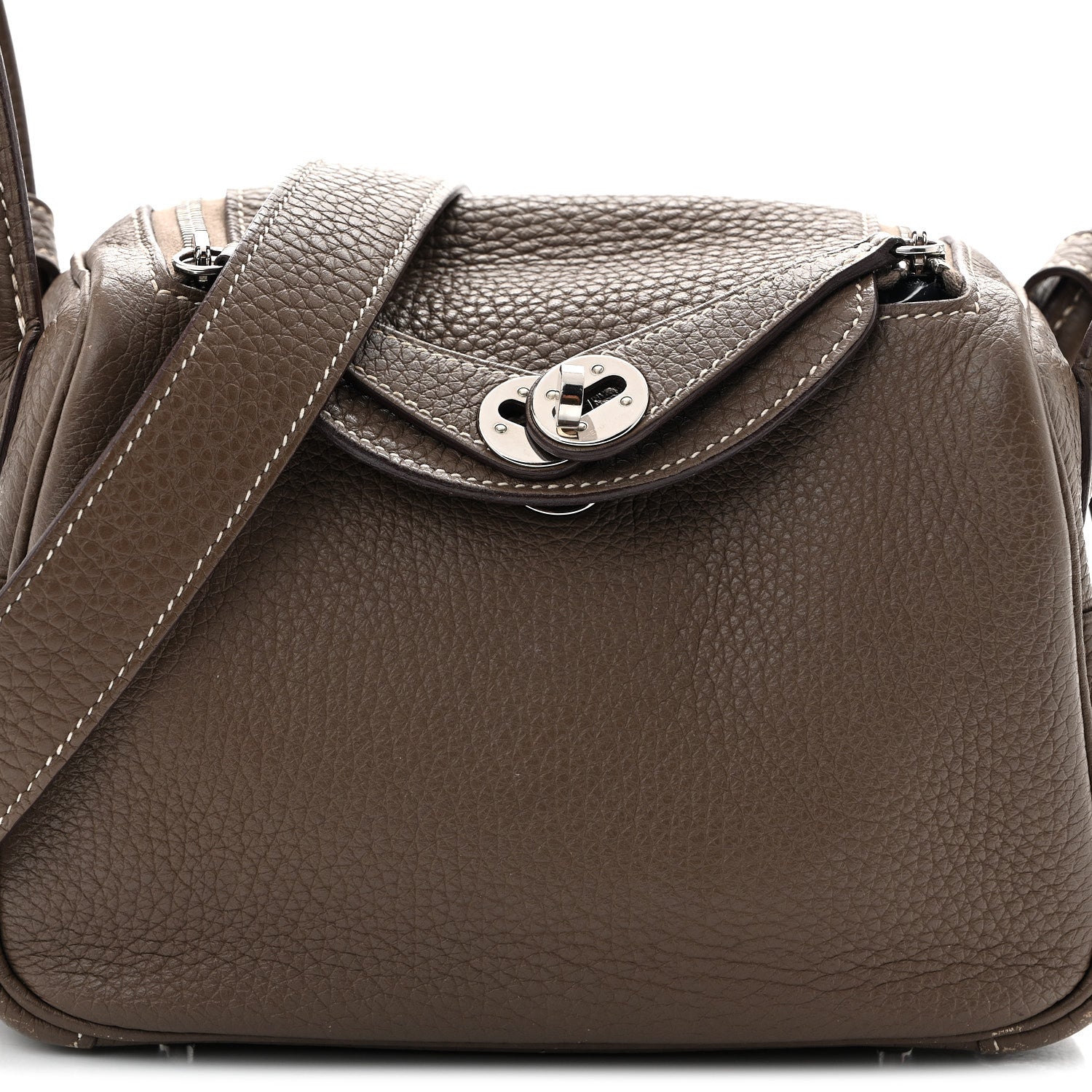 エルメス リンディ 20 Etoupe トリヨンクレマンス シルバー金具 HERMES LINDY 20 ETOUPE TAURILLON CLEMENCE SILVER HARDWARE