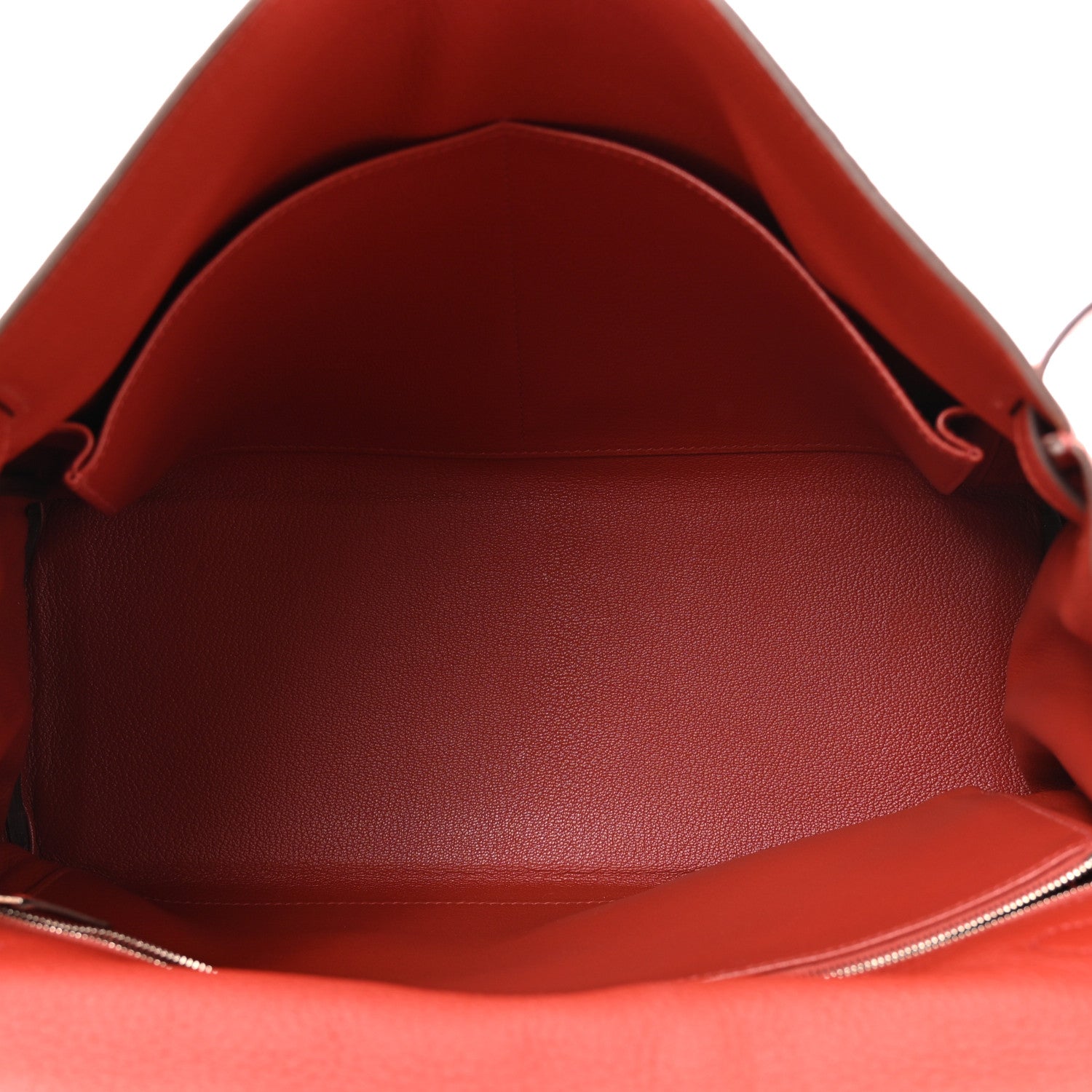 HERMES KELLY 35 RETOURNE ROUGE VENETIAN TOGO SILVER HARDWARE