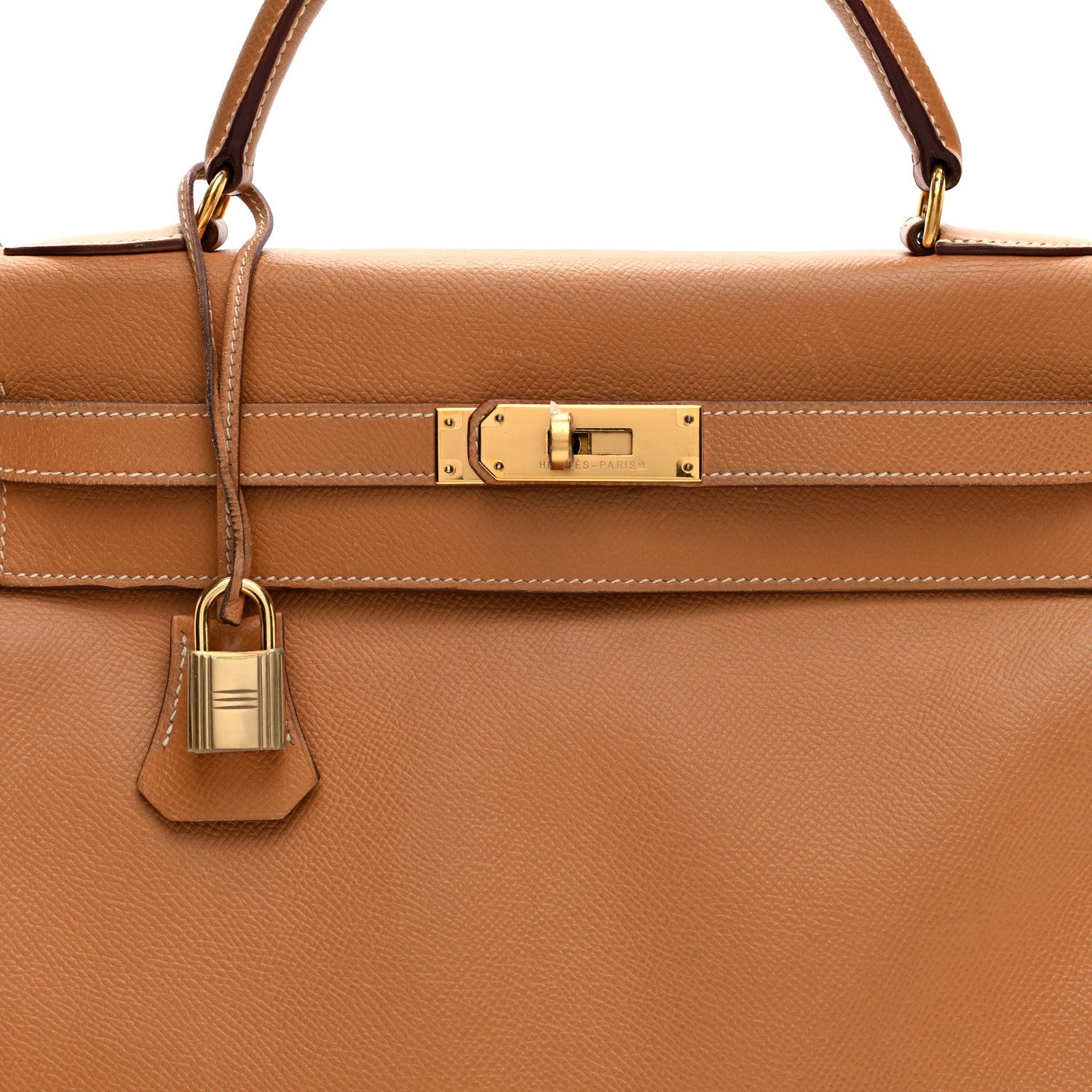 HERMES KELLY 32 RETOURNE GOLD COURCHEVEL GOLD HARDWARE