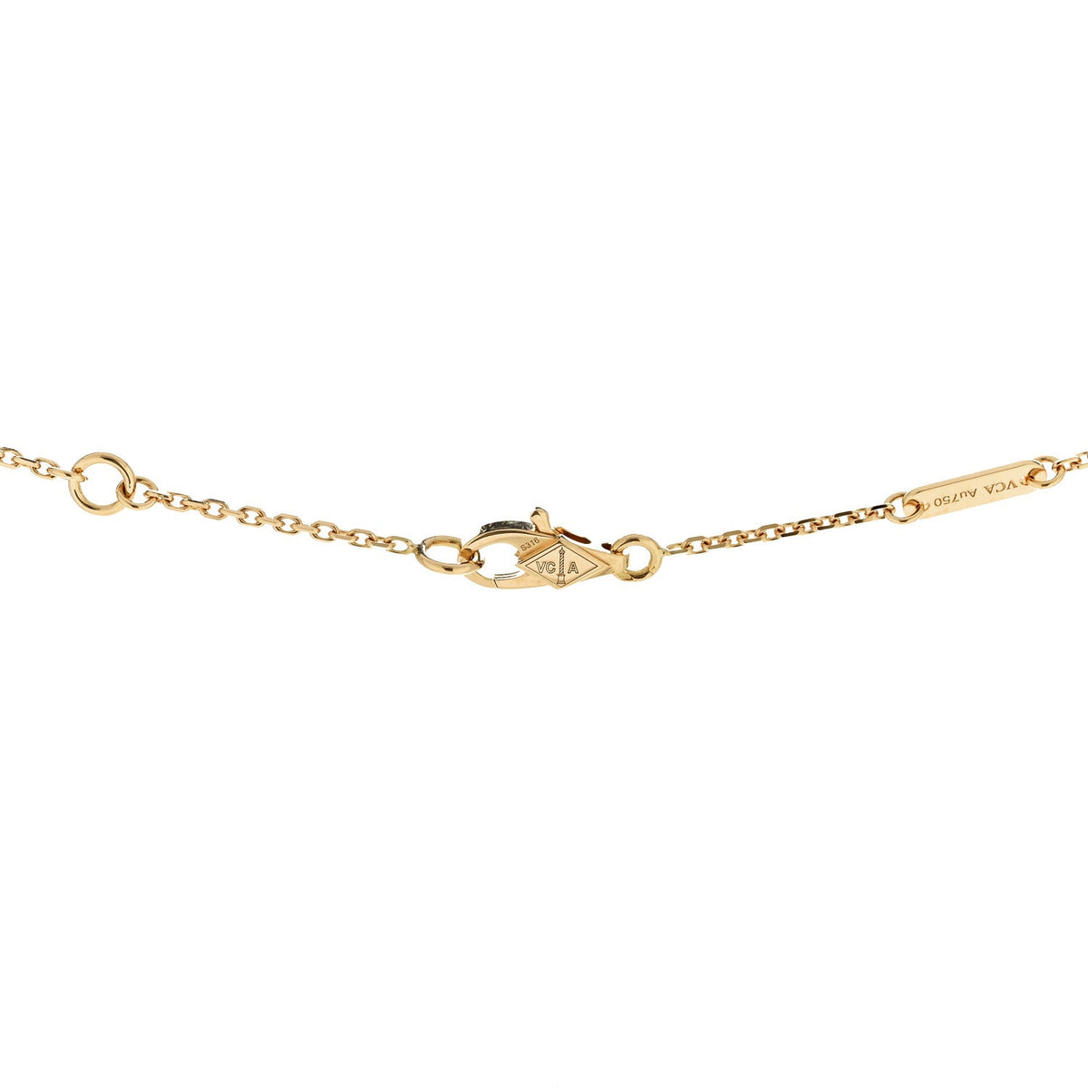 Van Cleef & Arpels Mini Frivole Pendant Necklace Diamond 18K Yellow Gold
