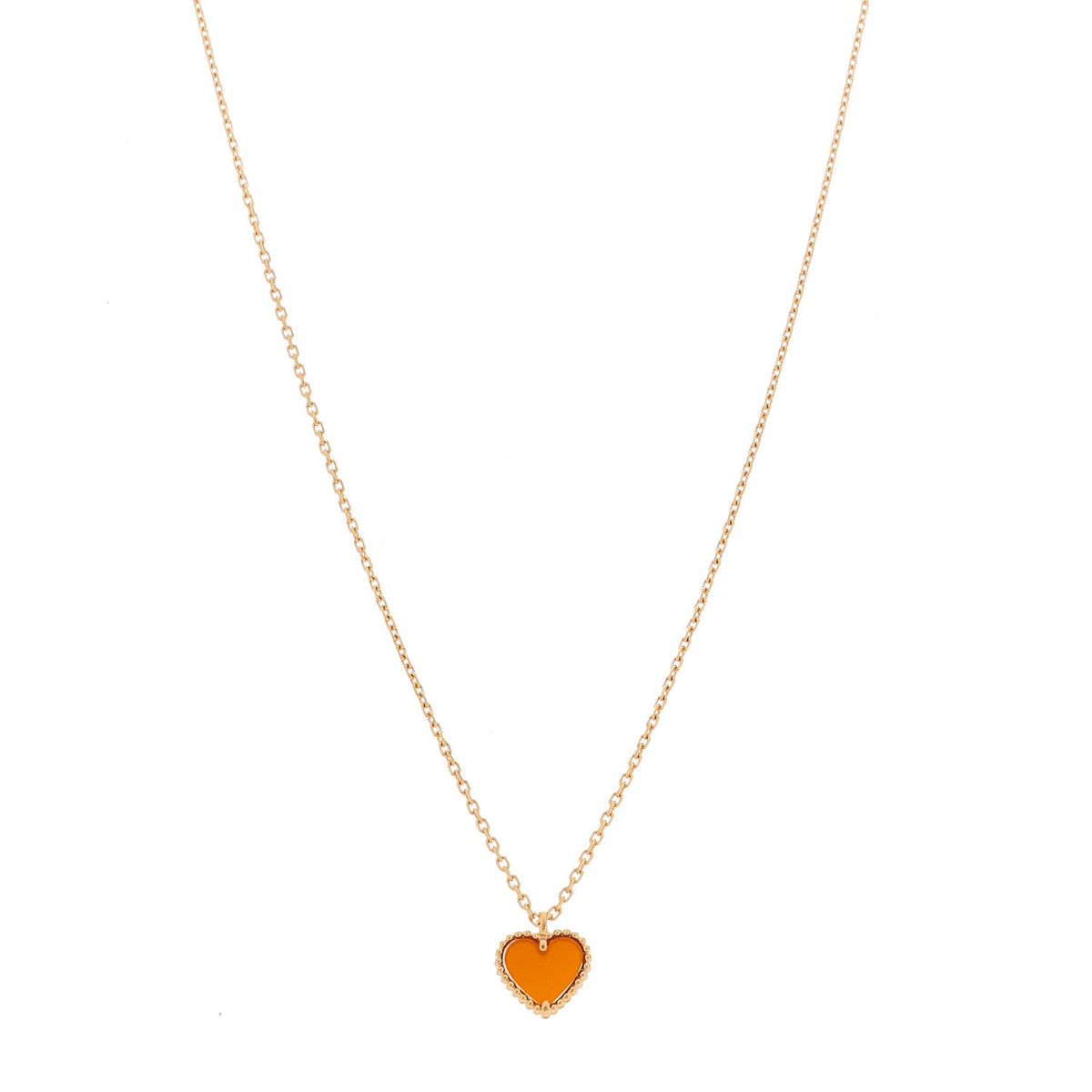 ヴァンクリーフ＆アーペル スウィートアルハンブラ ペンダントネックレス カーネリアン 18K ローズゴールド VAN CLEEF & ARPELS SWEET ALHAMBRA PENDANT NECKLACE CARNELIAN 18K ROSE GOLD