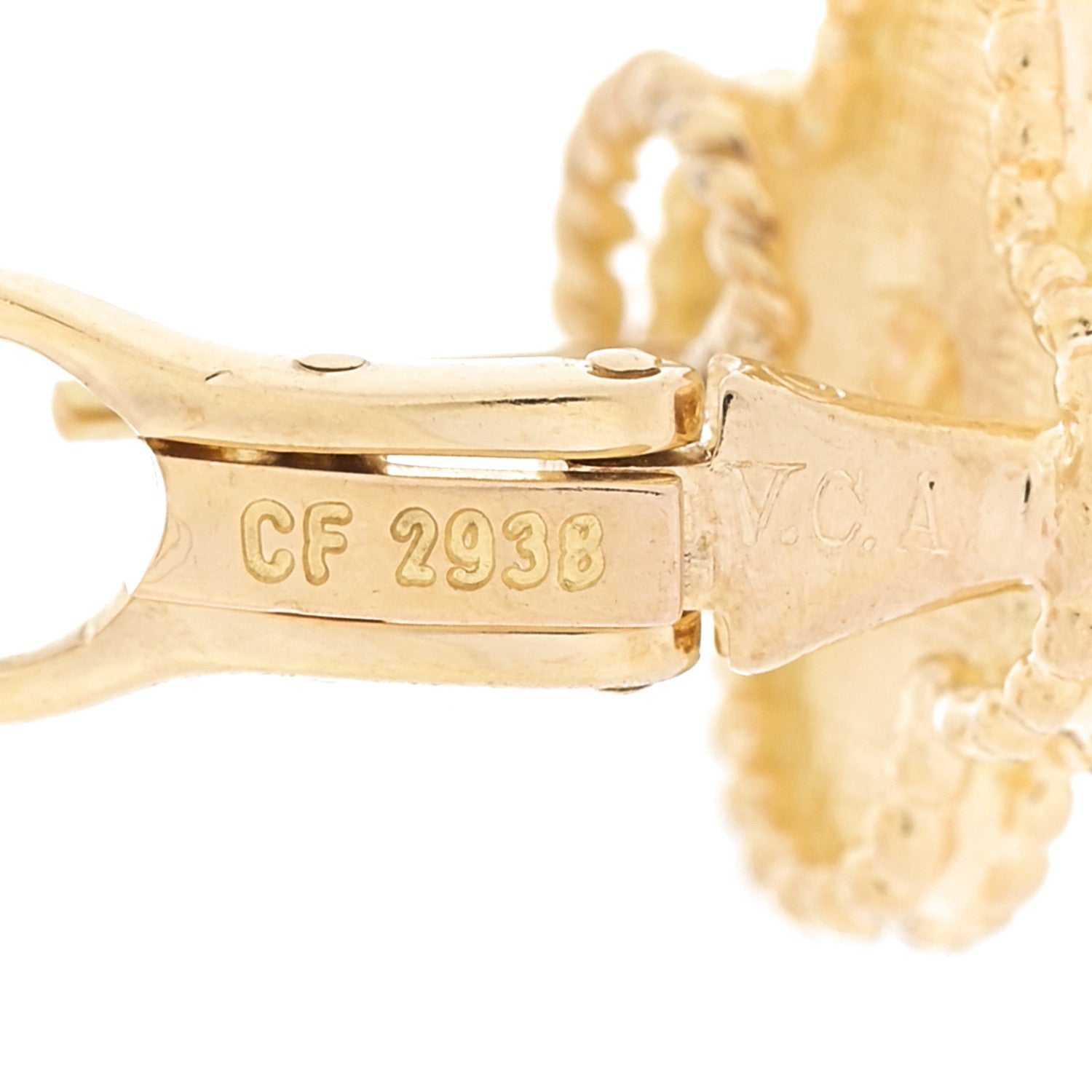 Van Cleef & Arpels 18K Yellow Gold Vintage Alhambra Earrings