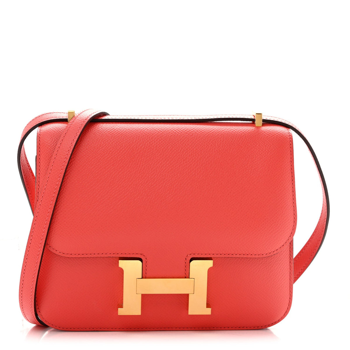 Hermes Mini Constance 18 Rose Jaipur Epsom Gold Hardware
