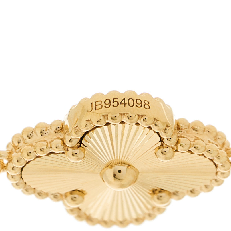 ヴァンクリーフ＆アーペル ヴィンテージアルハンブラ 10モチーフ ネックレス ギョーシェ 18K イエローゴールド VAN CLEEF & ARPELS VINTAGE ALHAMBRA 10 MOTIFS NECKLACE GUILLOCHÉ 18K YELLOW GOLD