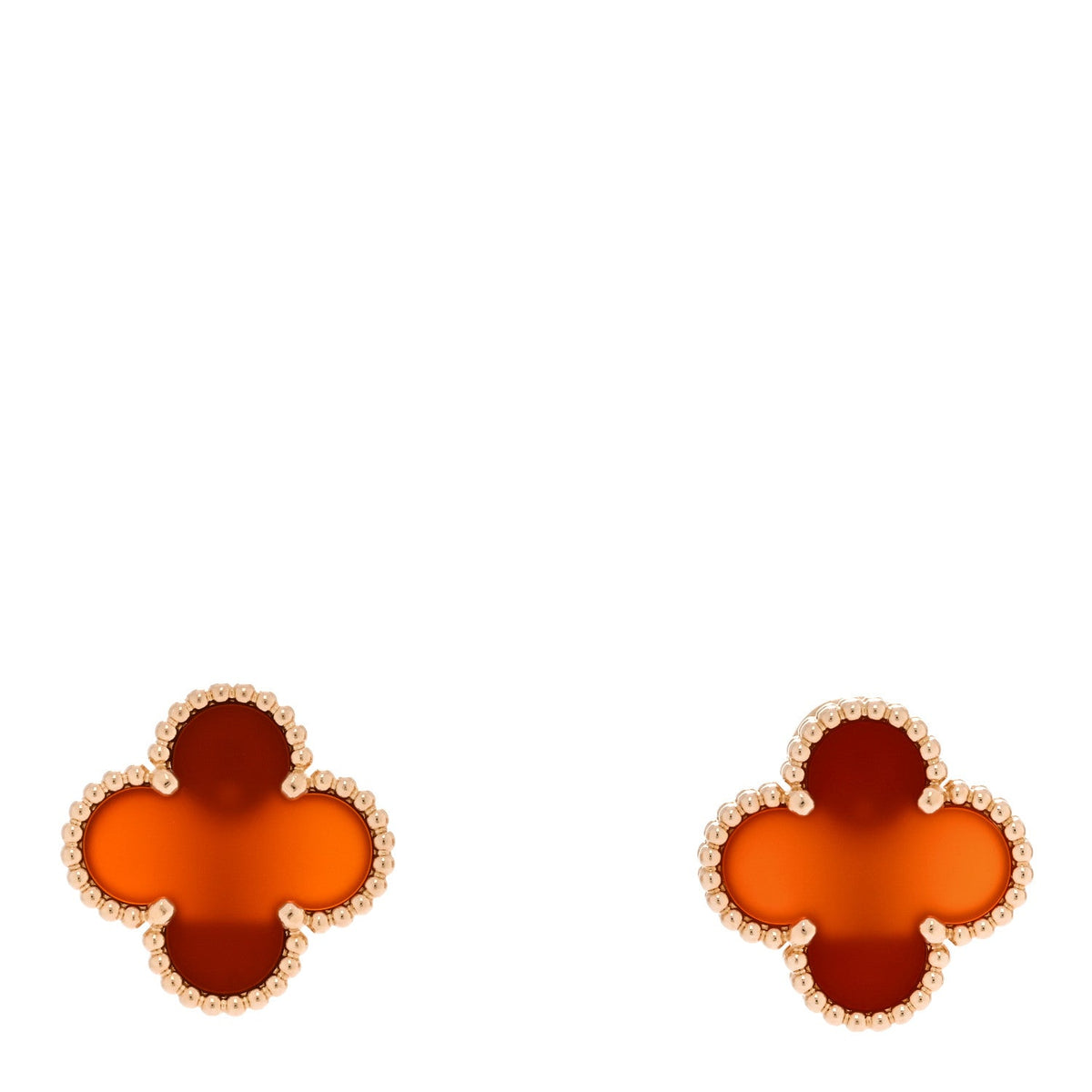 ヴァンクリーフ＆アーペル ヴィンテージアルハンブラ ピアス カーネリアン 18K イエローゴールド VAN CLEEF & ARPELS VINTAGE ALHAMBRA EARRINGS CARNELIAN 18K YELLOW GOLD