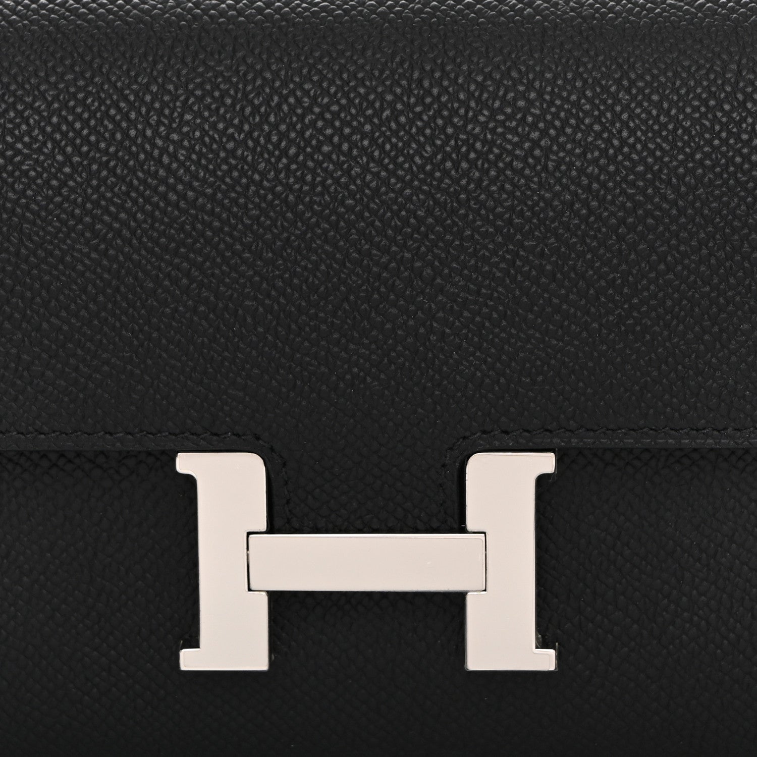 HERMES CONSTANCE TO GO WALLET BLACK EPSOM SILVER HARDWARE