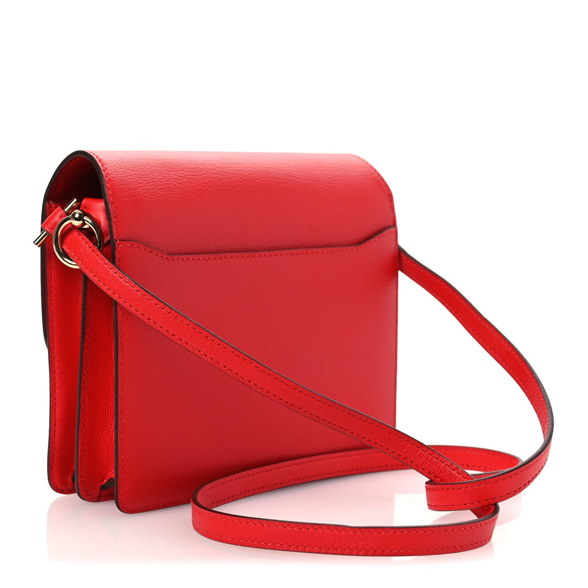 エルメス ミニルリ Rouge De Coeur エバーカラー ゴールド金具 HERMES ROULIS ROUGE DE COEUR EVERCOLOR GOLD HARDWARE