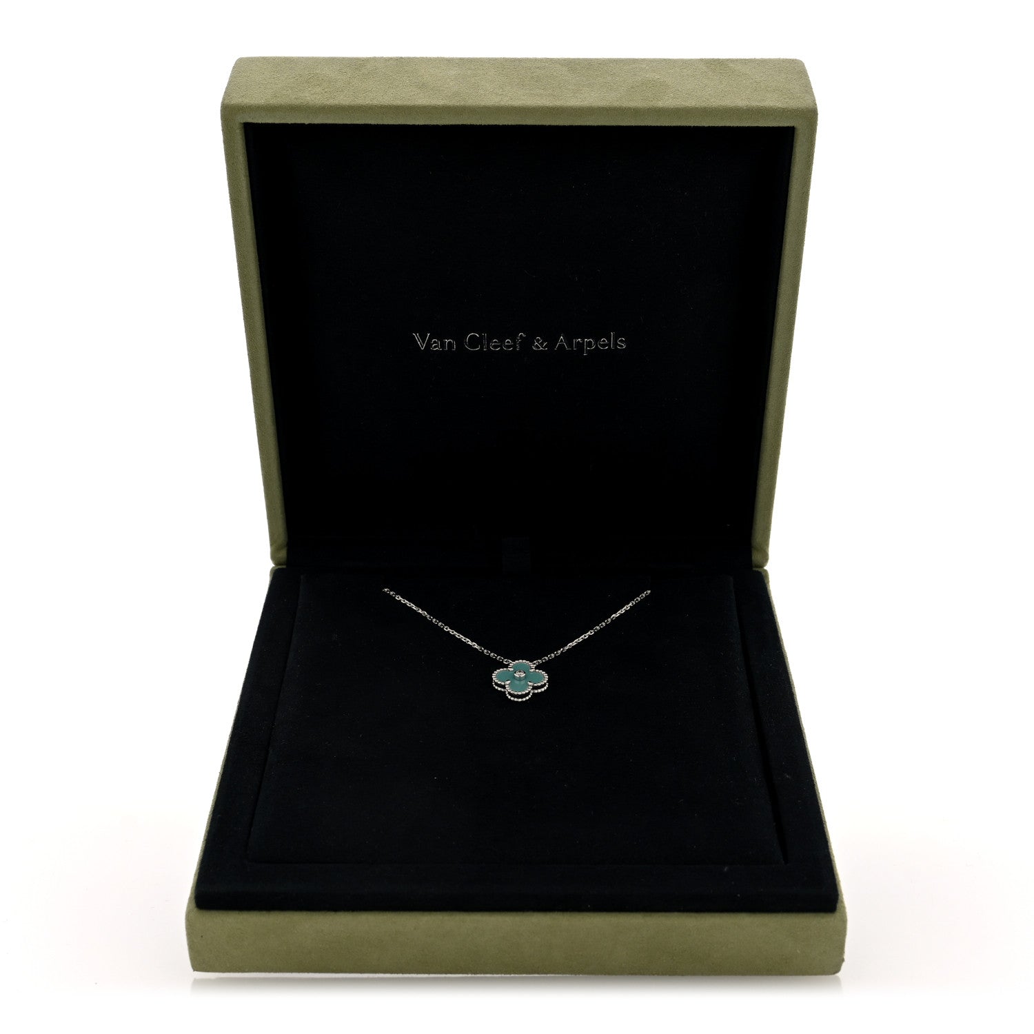 ヴァンクリーフ＆アーペル ヴィンテージアルハンブラ ペンダントネックレス ダイヤモンド 18K ホワイトゴールド VAN CLEEF & ARPELS VINTAGE ALHAMBRA PENDANT NECKLACE DIAMOND 18K WHITE GOLD