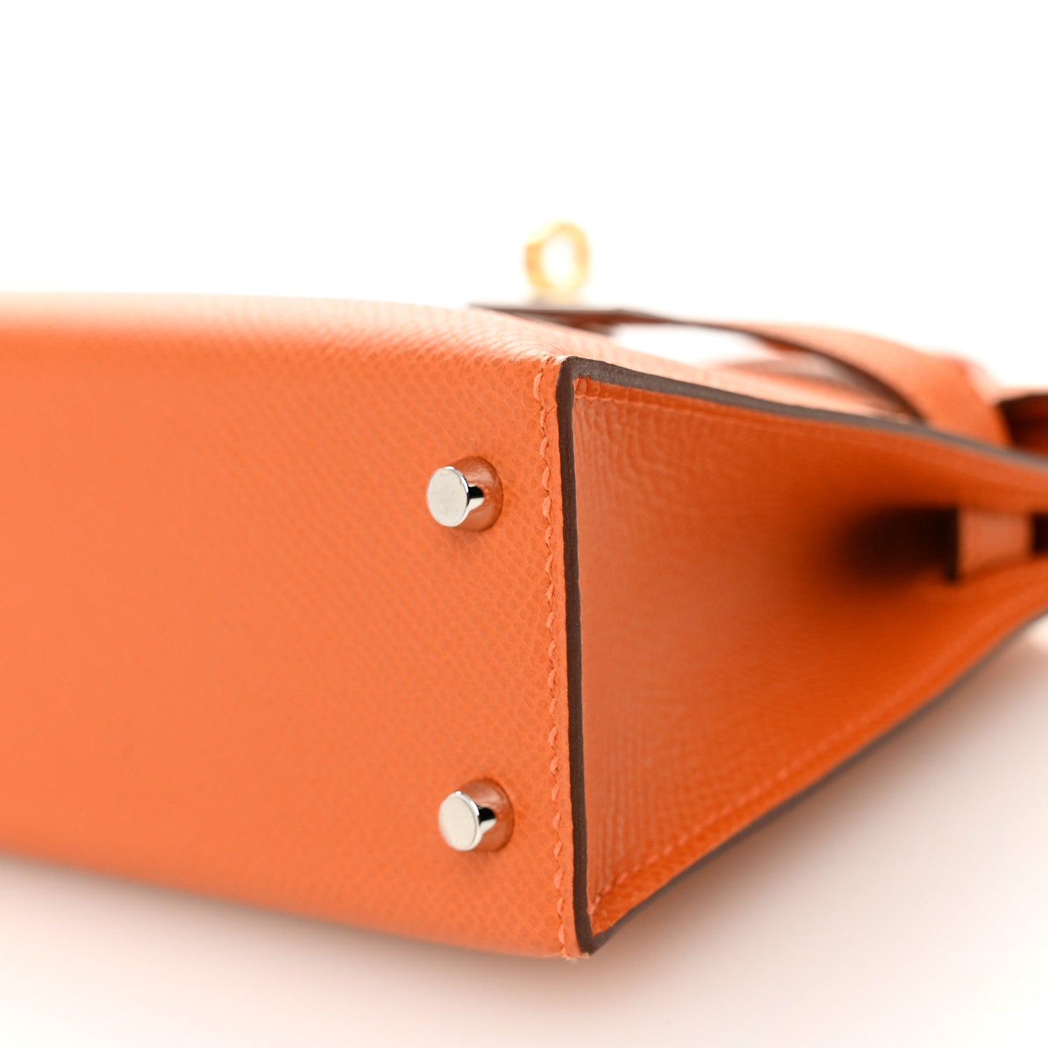 エルメス ミニケリー 20 外縫い Orange エプソン シルバー金具 HERMES MINI KELLY 20 SELLIER ORANGE EPSOM SILVER HARDWARE
