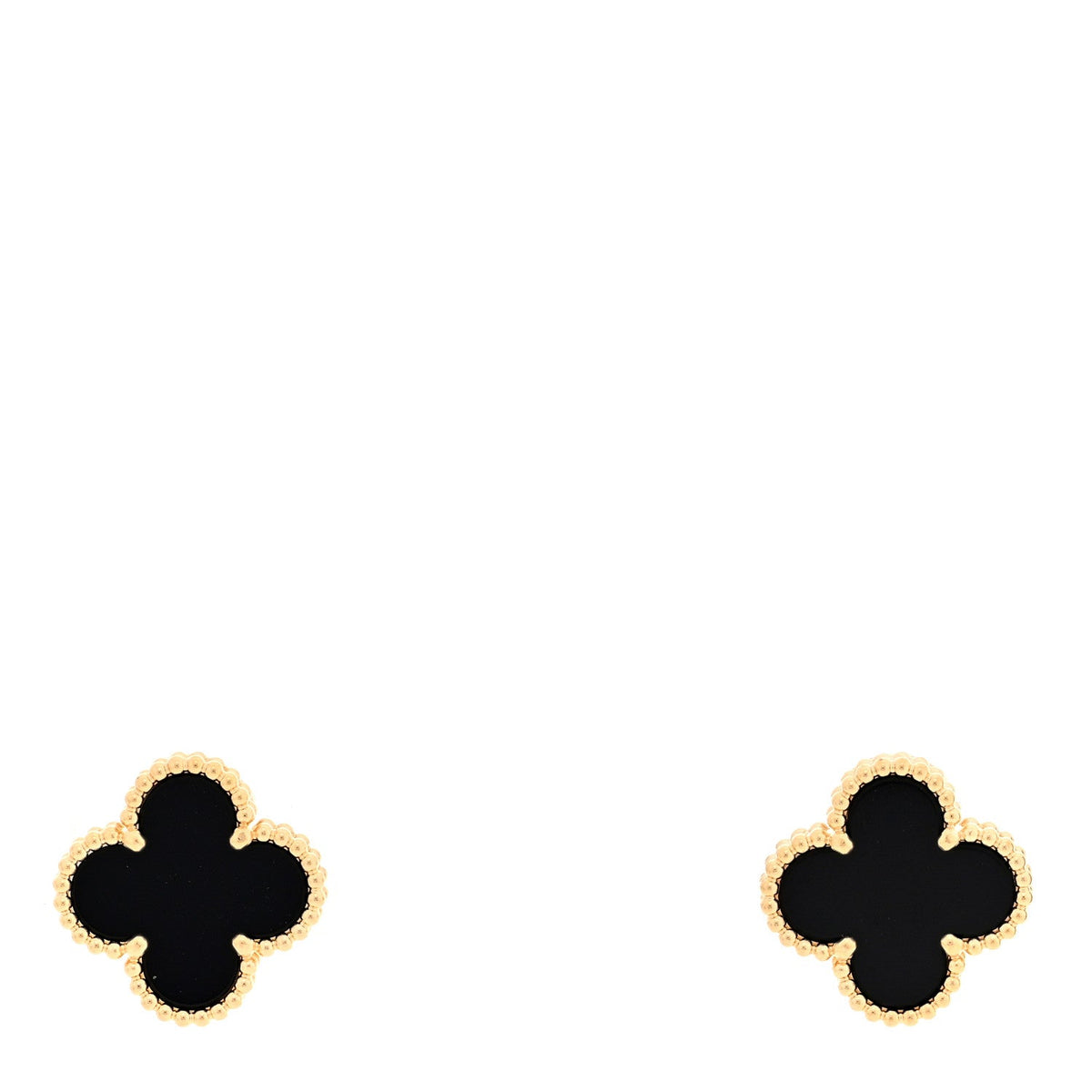 ヴァンクリーフ＆アーペル ヴィンテージアルハンブラ ピアス ブラックオニキス 18K イエローゴールド VAN CLEEF & ARPELS VINTAGE ALHAMBRA EARRINGS BLACK ONYX 18K YELLOW GOLD