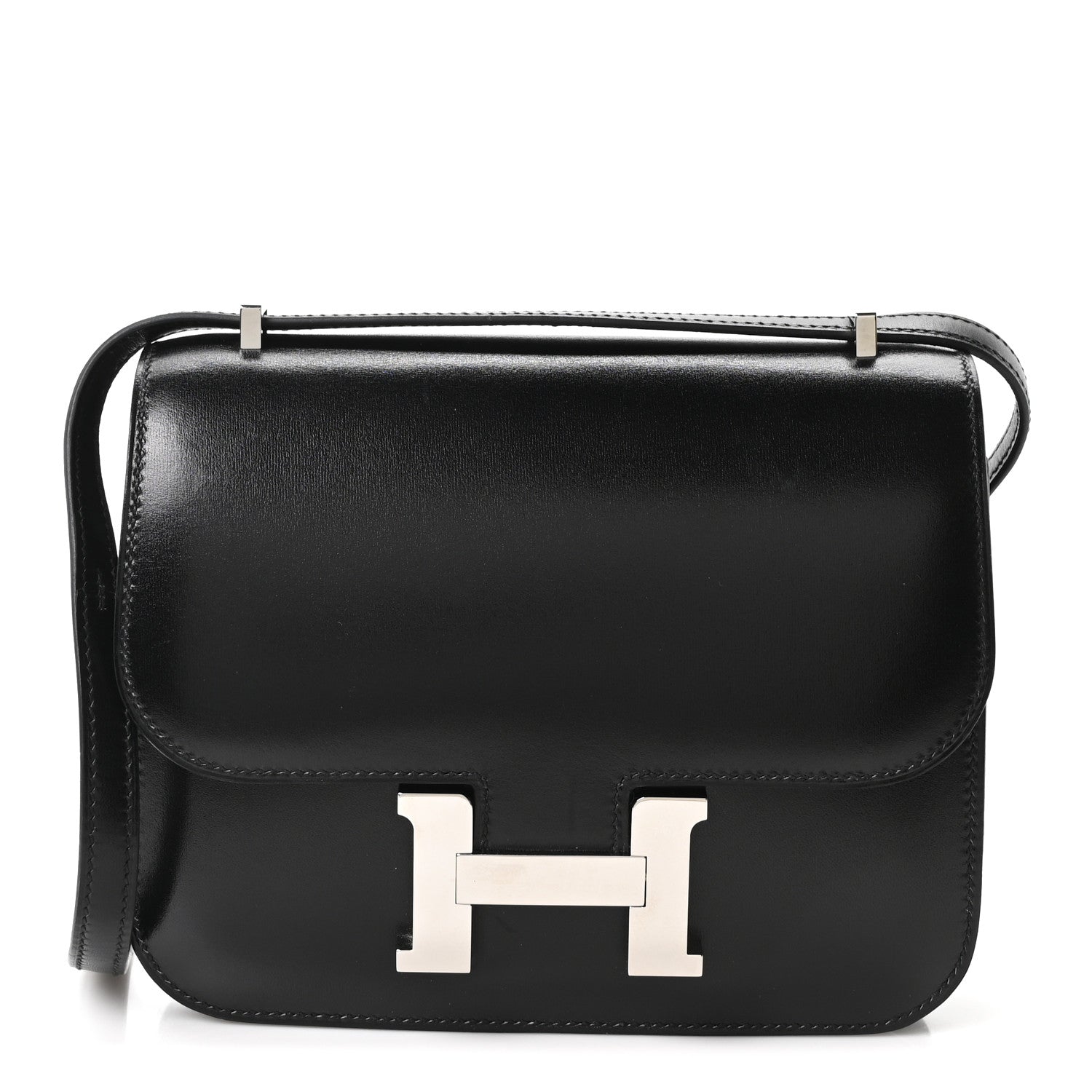 エルメス  ミニコンスタンス 18 Black ボックス シルバー金具 HERMES MINI CONSTANCE 18 BLACK BOX SILVER HARDWARE