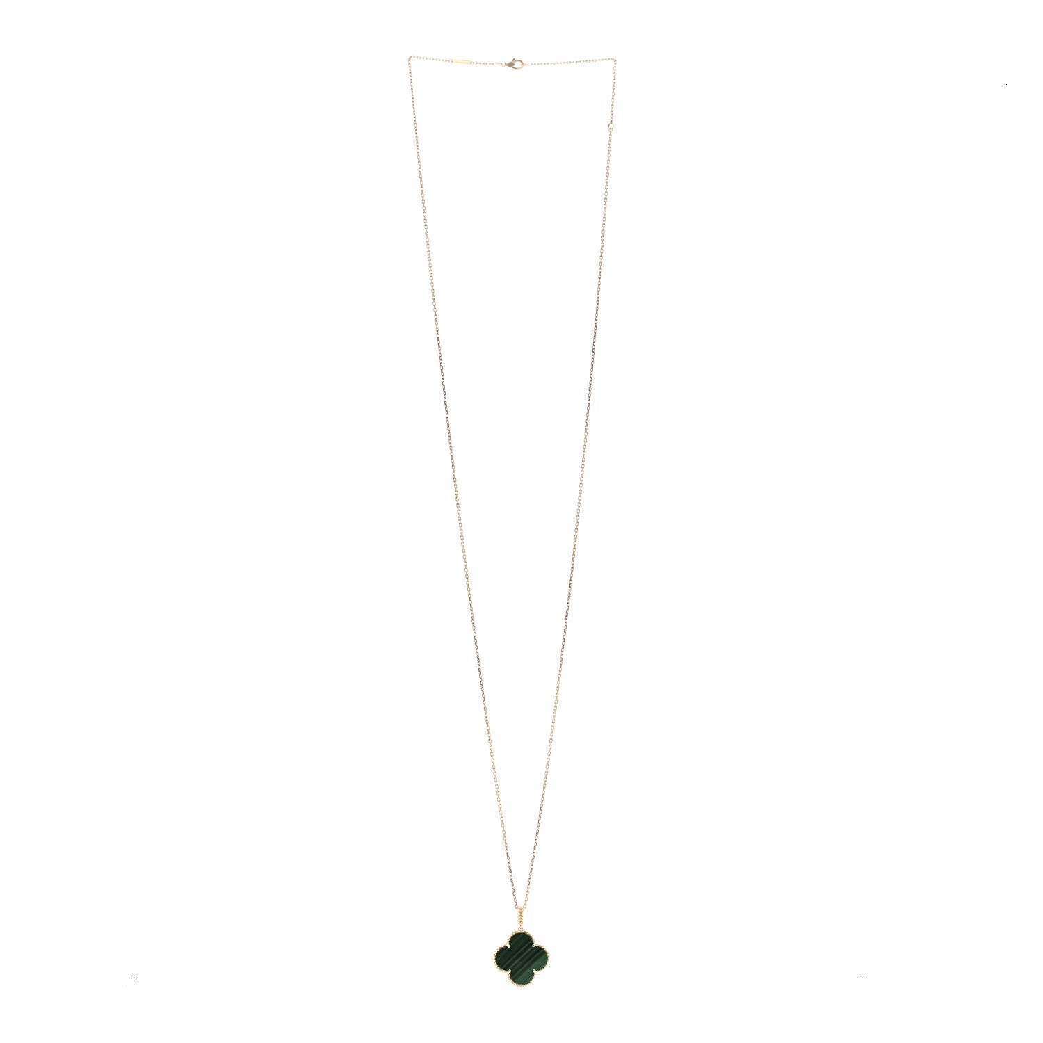 ヴァンクリーフ＆アーペル マジックアルハンブラ ペンダントネックレス マラカイト 18K イエローゴールド VAN CLEEF & ARPELS MAGIC ALHAMBRA PENDANT NECKLACE MALACHITE 18K YELLOW GOLD