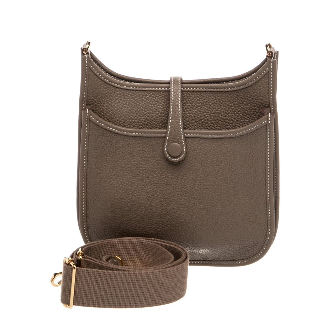 エルメス エヴリン 23 Etoupe トリヨンクレマンス ゴールド金具 エブリン ショルダーバッグ HERMES EVELYNE 23 ETOUPE TAURILLON CLEMENCE GOLD HARDWARE