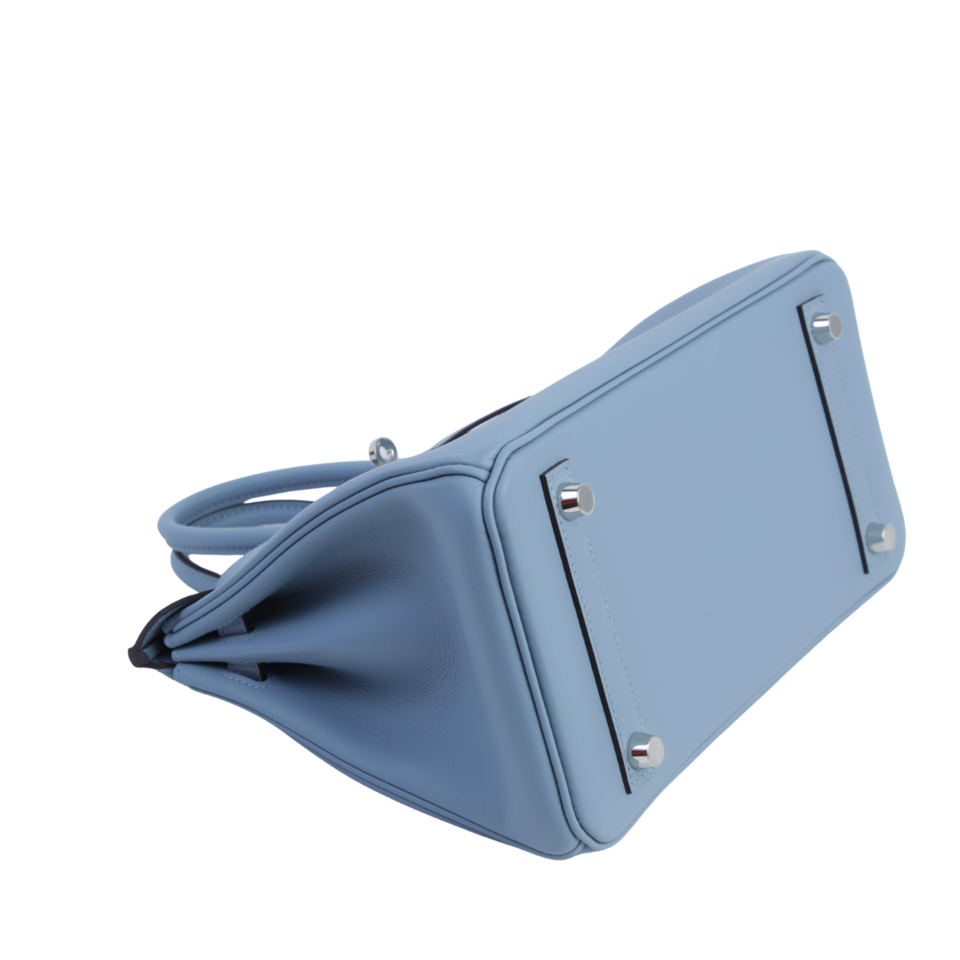 エルメス バーキン 25 Bleu Lin スイフト シルバー金具 HERMES BIRKIN 25 BLEU LIN SWIFT SILVER HARDWARE