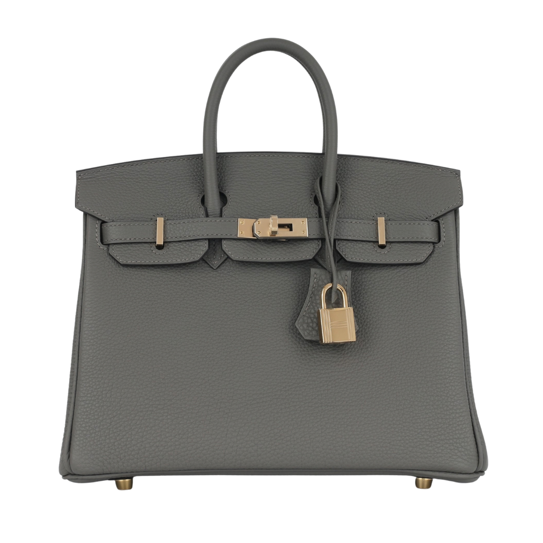 エルメス バーキン 25 Gris Meyer トゴ パーマブラス シャンパンゴールド金具 HERMES BIRKIN 25 GRIS MEYER TOGO PERMEBRASS GOLD HARDWARE