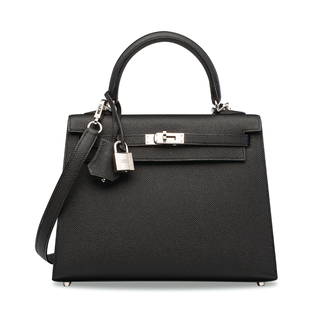 エルメス ケリー 25 Black エプソン シルバー金具 HERMES KELLY 25 BLACK EPSOM SILVER HARDWARE
