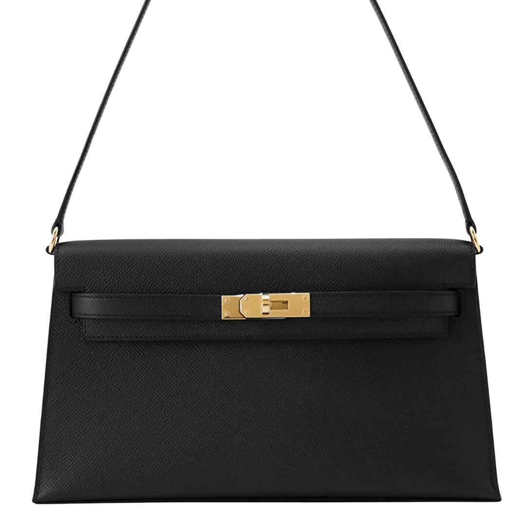 エルメス ケリーエラン Black エプソン ゴールド金具 HERMES KELLY ELAN BLACK EPSOM GOLD HARDWARE