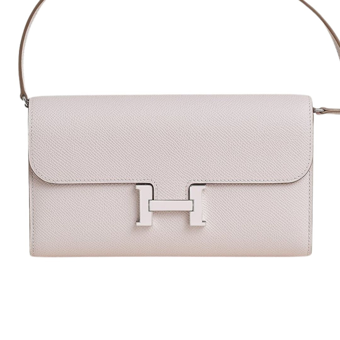 エルメス コンスタンストゥーゴー 長財布 Mauve Pale エプソン シルバー ラッカー金具 HERMES CONSTANCE TO GO WALLET MAUVE PALE EPSOM SILVER HARDWARE